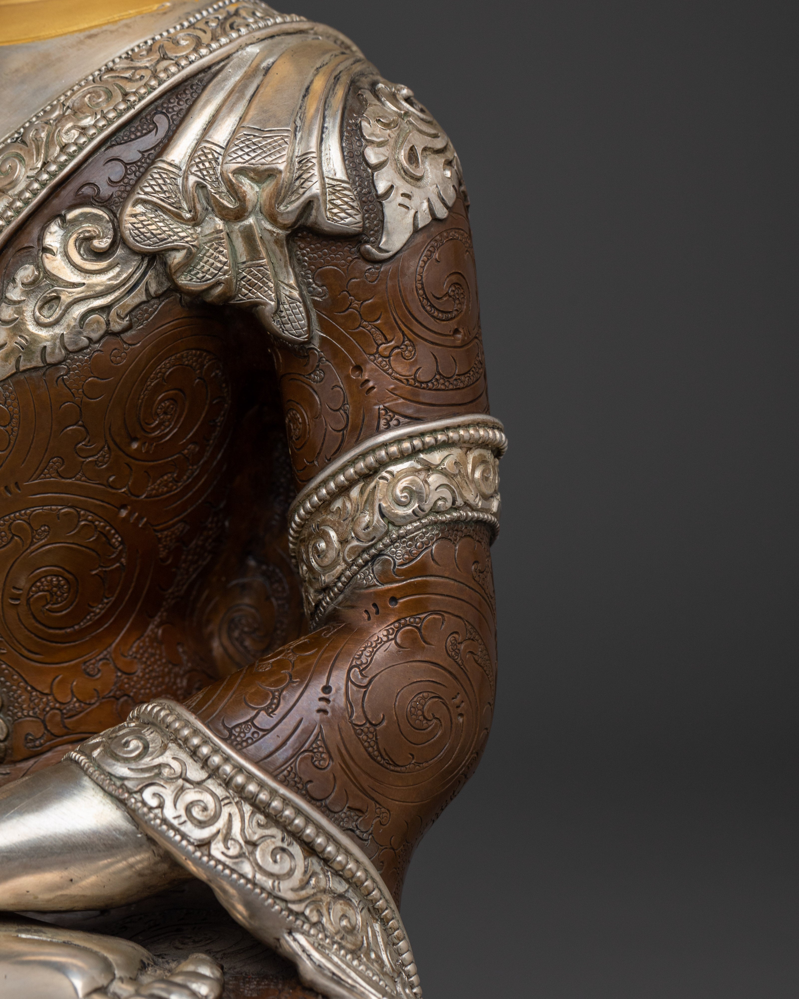 Shakyamuni Buddha with Silver Carvings | Walking the Middle Way