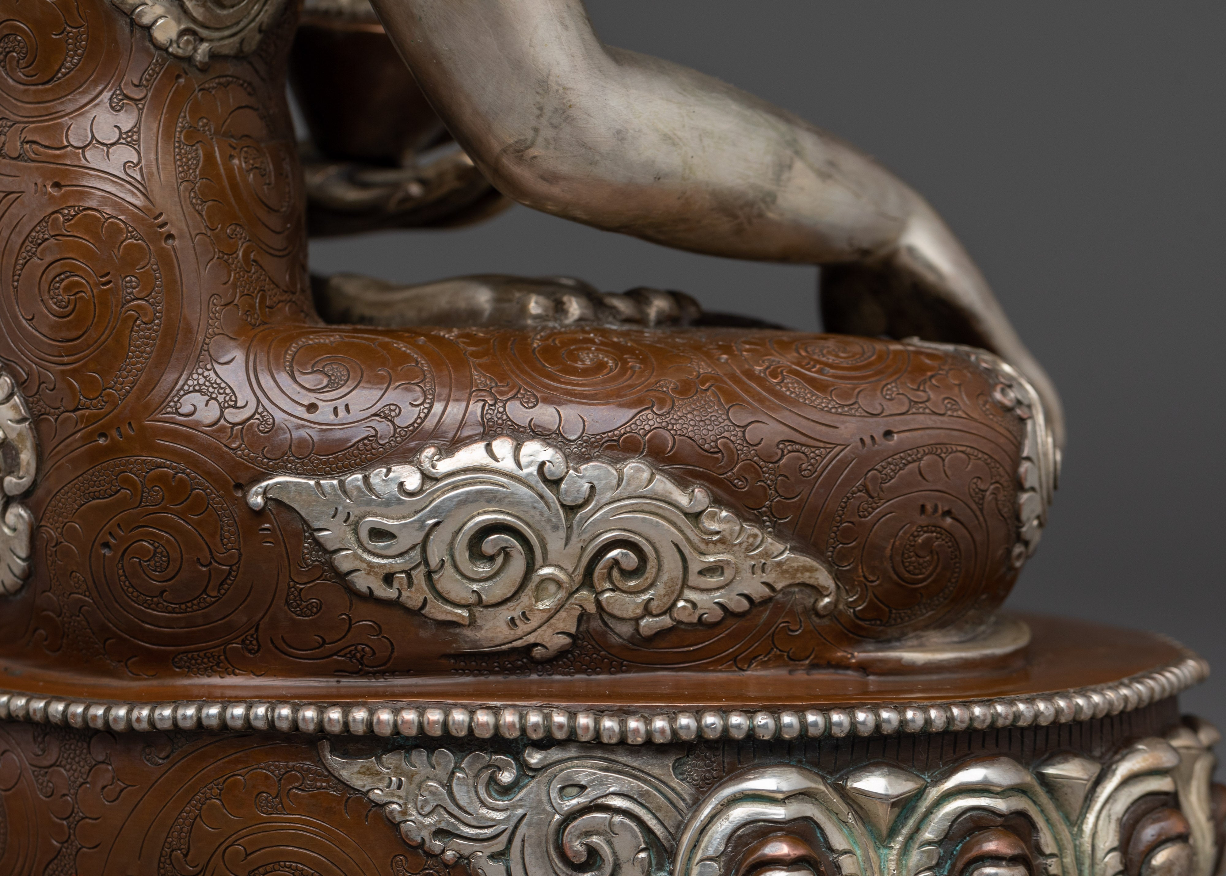Shakyamuni Buddha with Silver Carvings | Walking the Middle Way