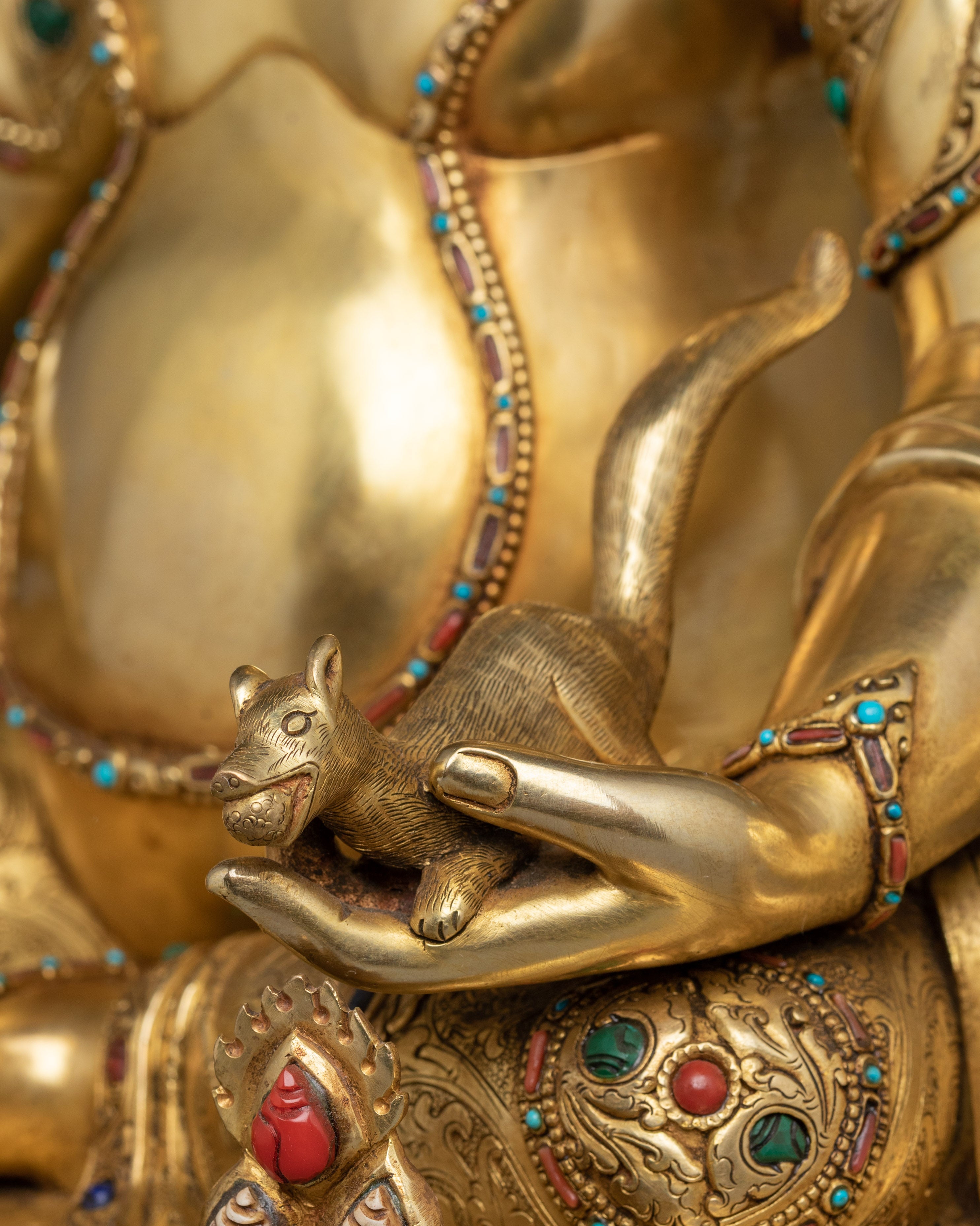 Dzambhala Lord of Fortune Statue | Tibetan Buddhism Wealth Deity