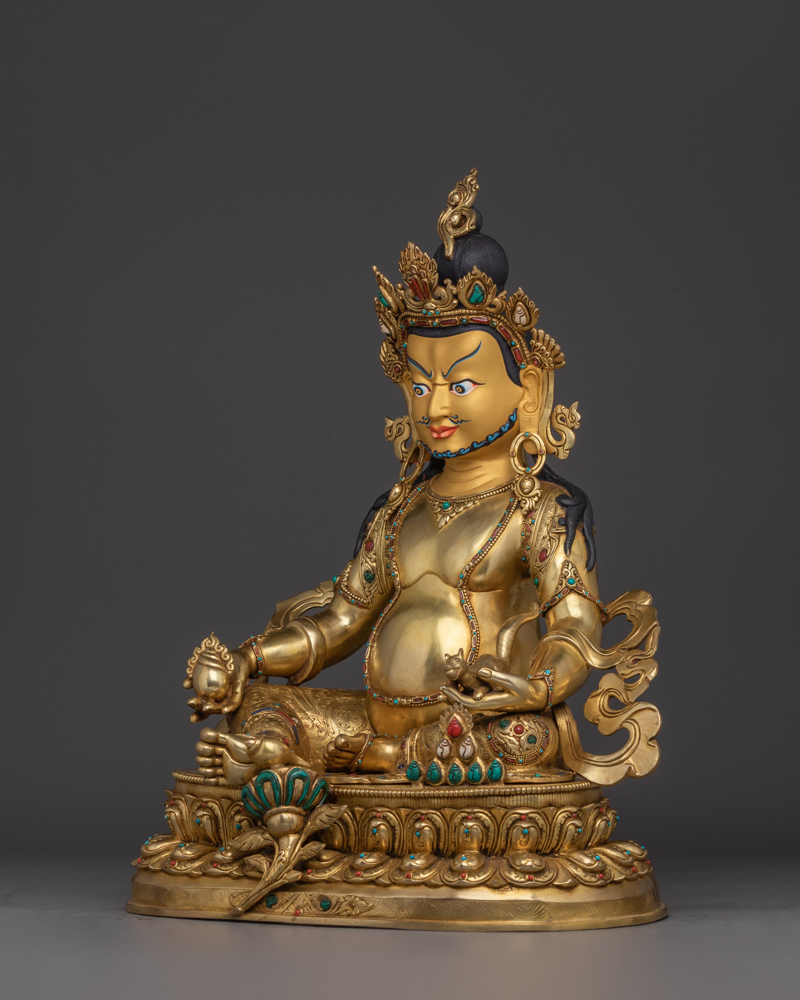 Dzambhala Lord of Fortune Statue | Tibetan Buddhism Wealth Deity