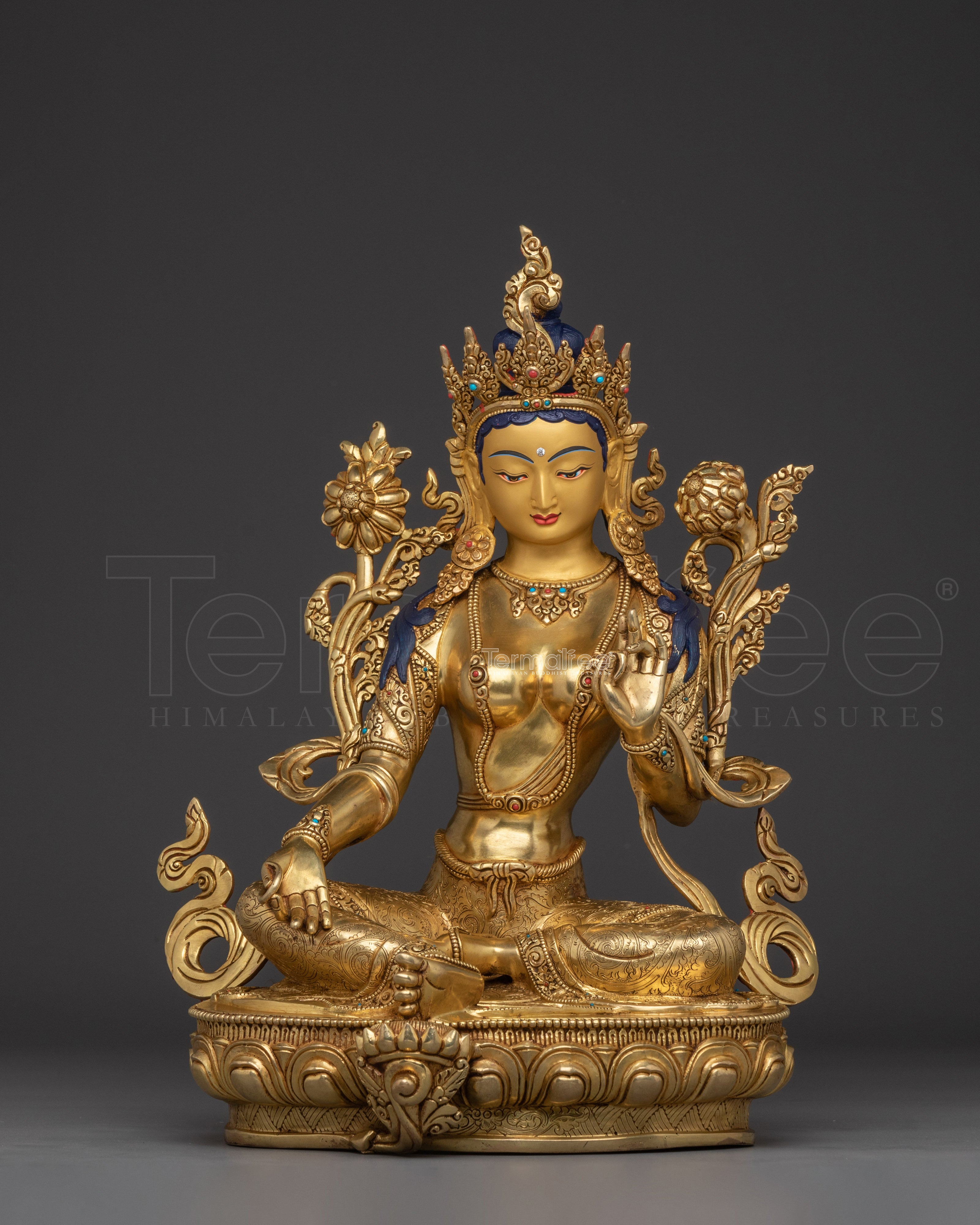 Compassionate Deity Shyama Tara Statue | Green Tara - Mother of All Buddhas