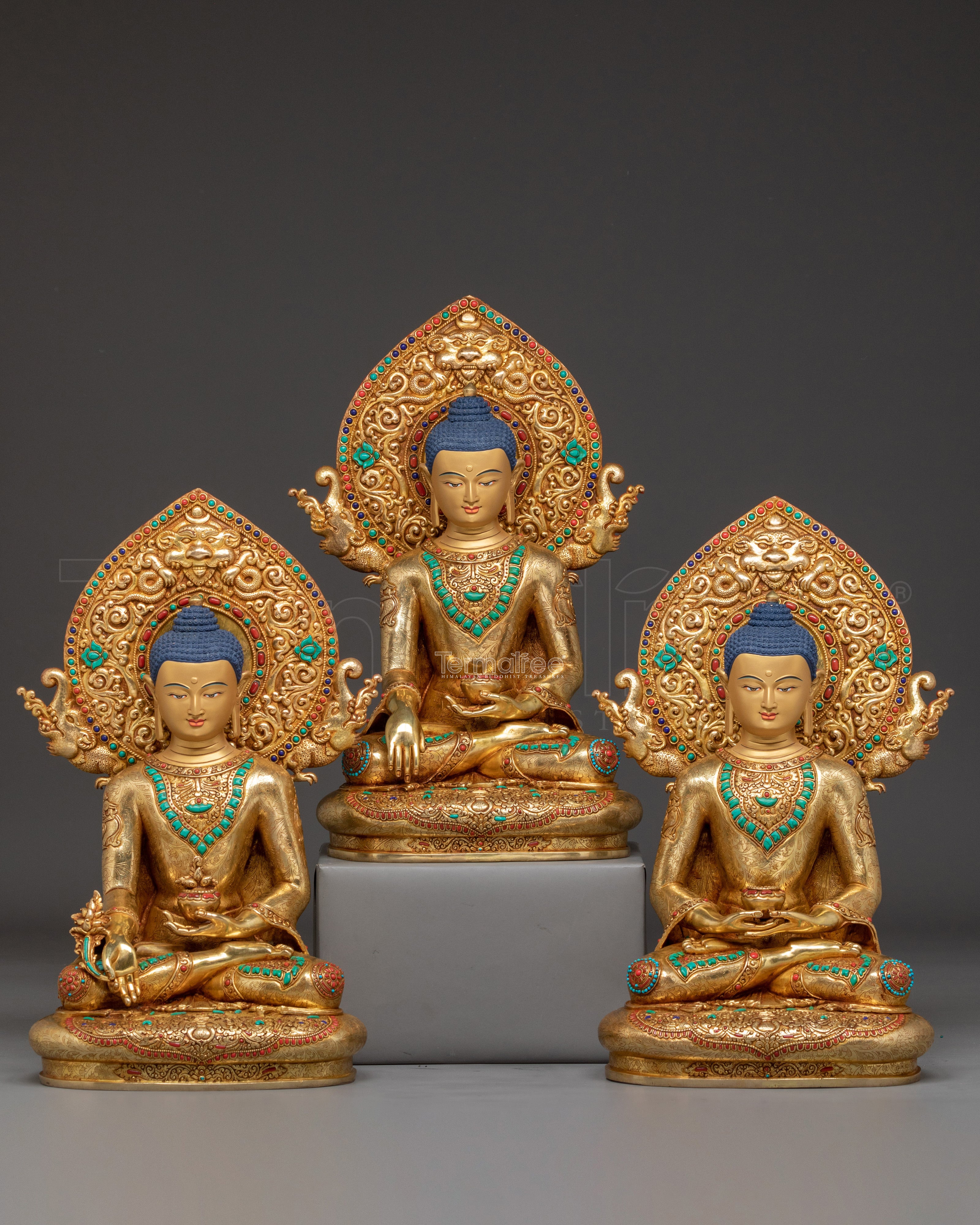 Statue of Three Buddha Set | Realms of Awakening