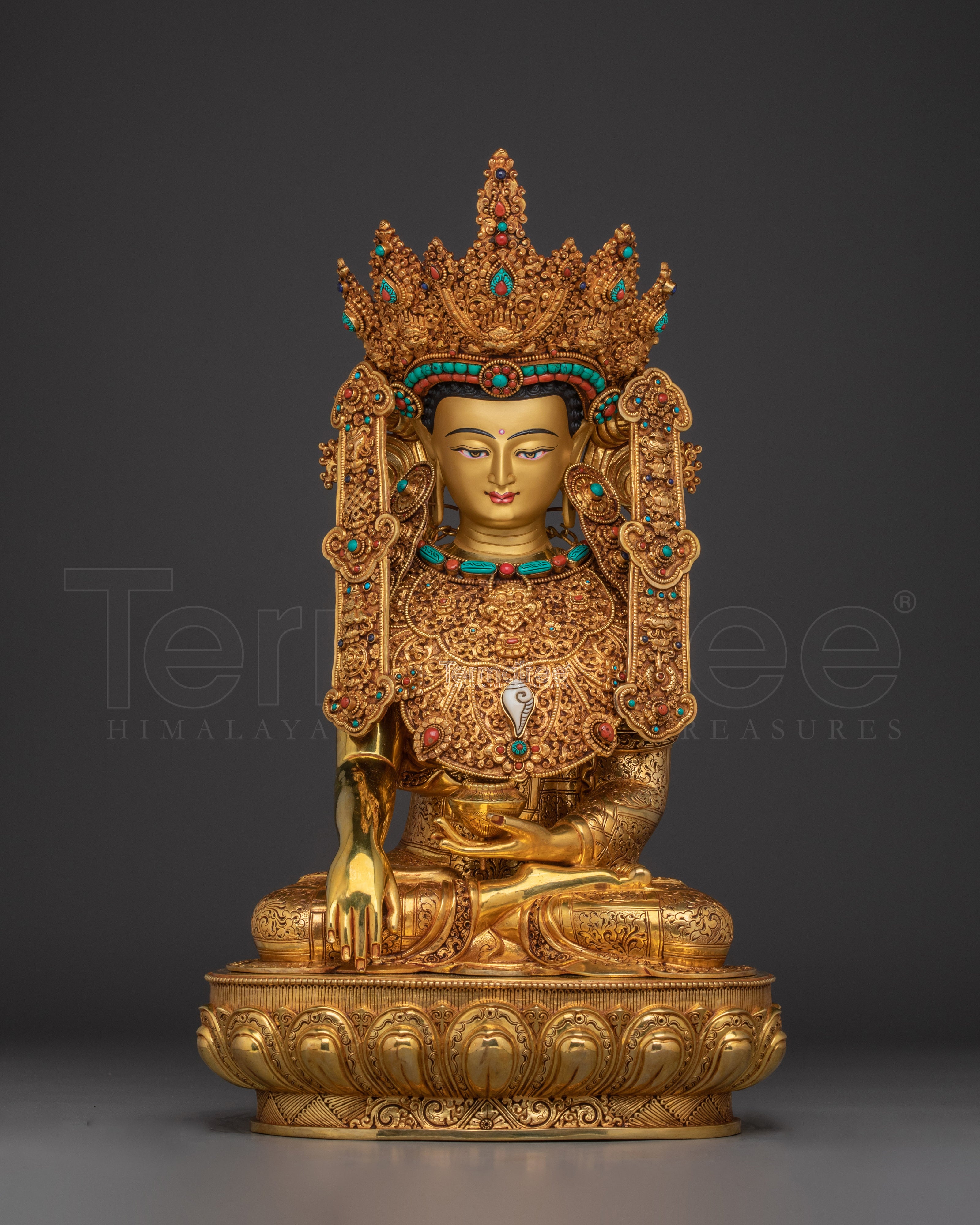 Crowned Gautama Buddha Statue | The Founder of Buddhism