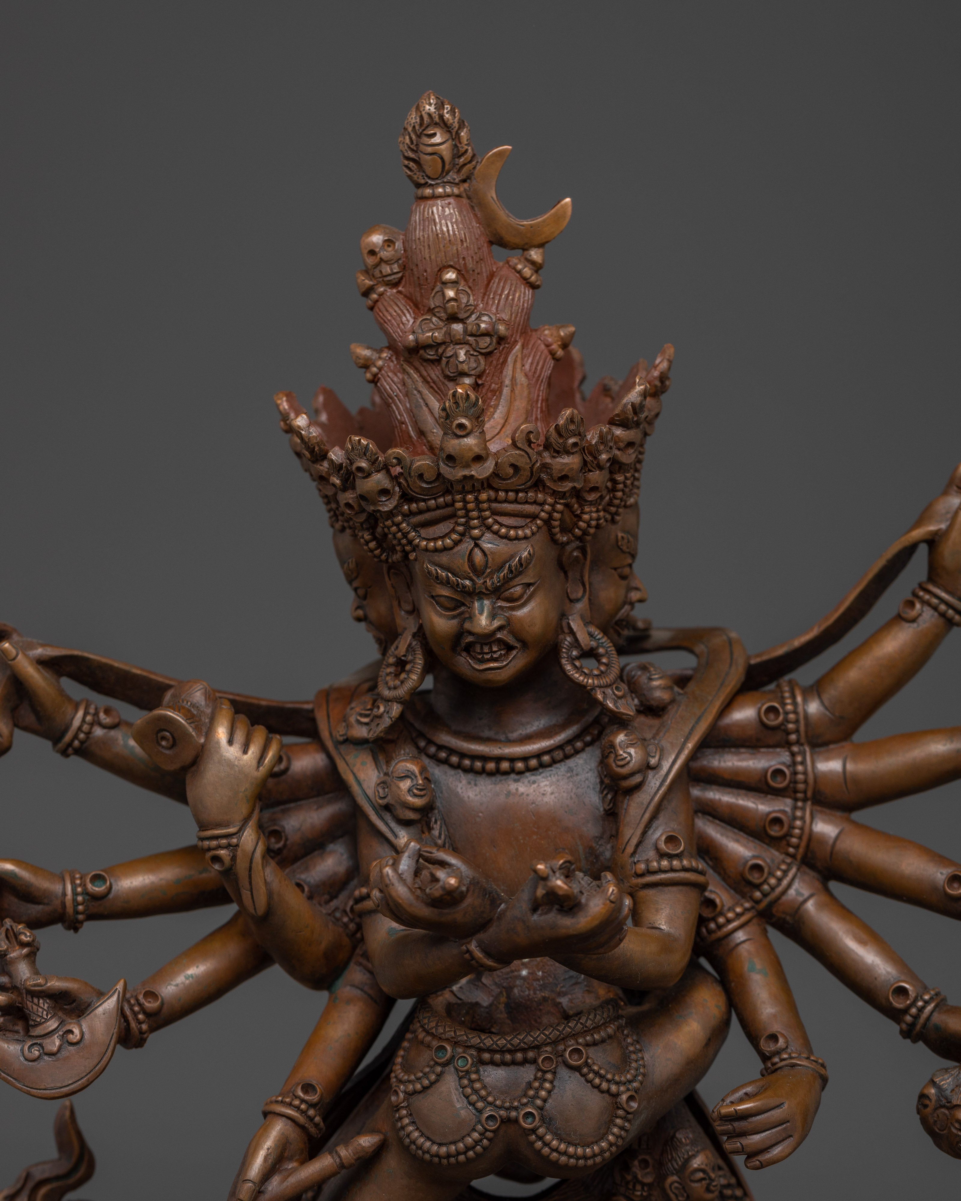 Heruka Chakrasambhara Statue | Tantric Yab-Yum Deity of Vajrayana Buddhism