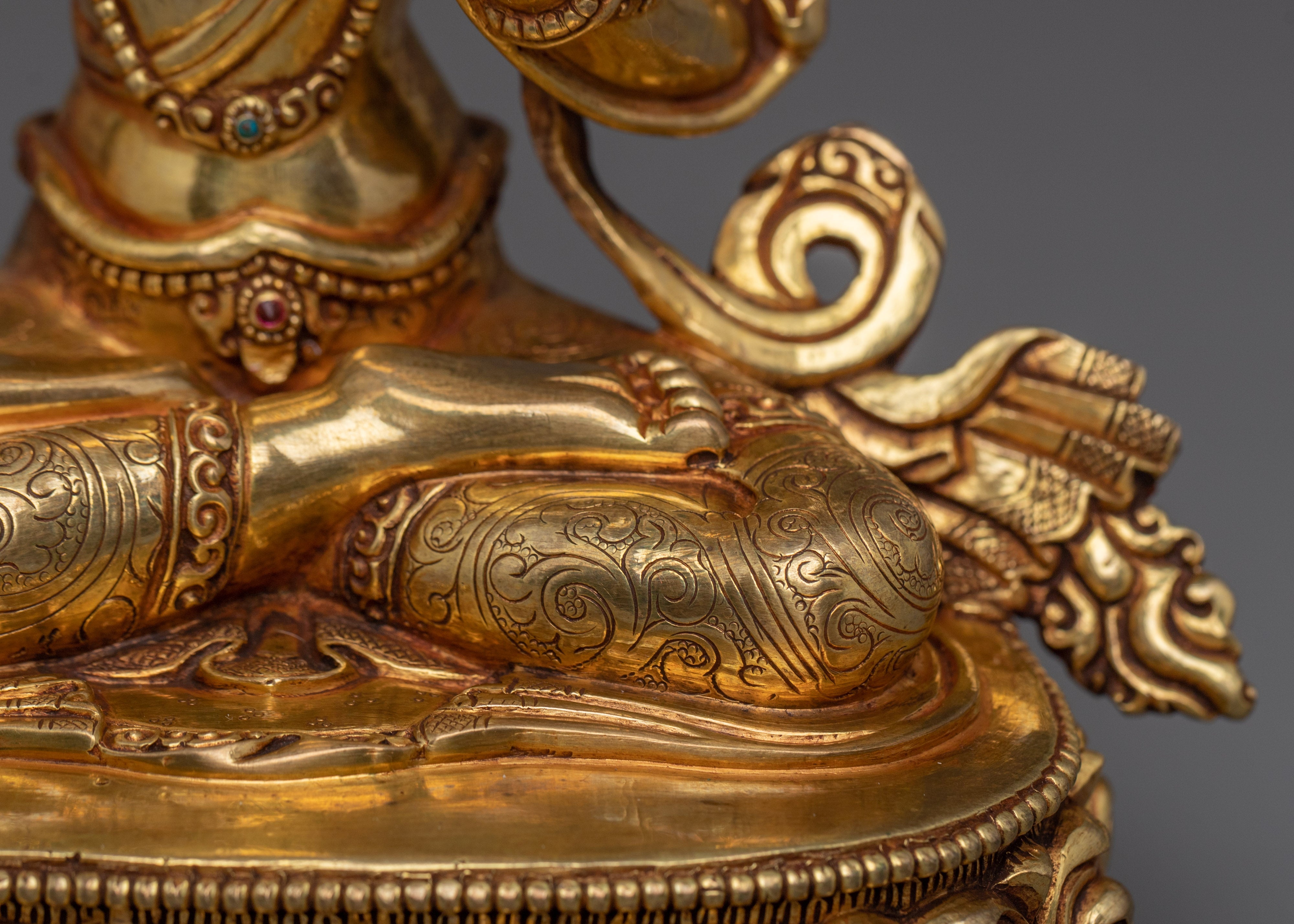 Supreme Wisdom Deity Manjushri Statue | Manjughosa - Divine Bodhisattva Figurine