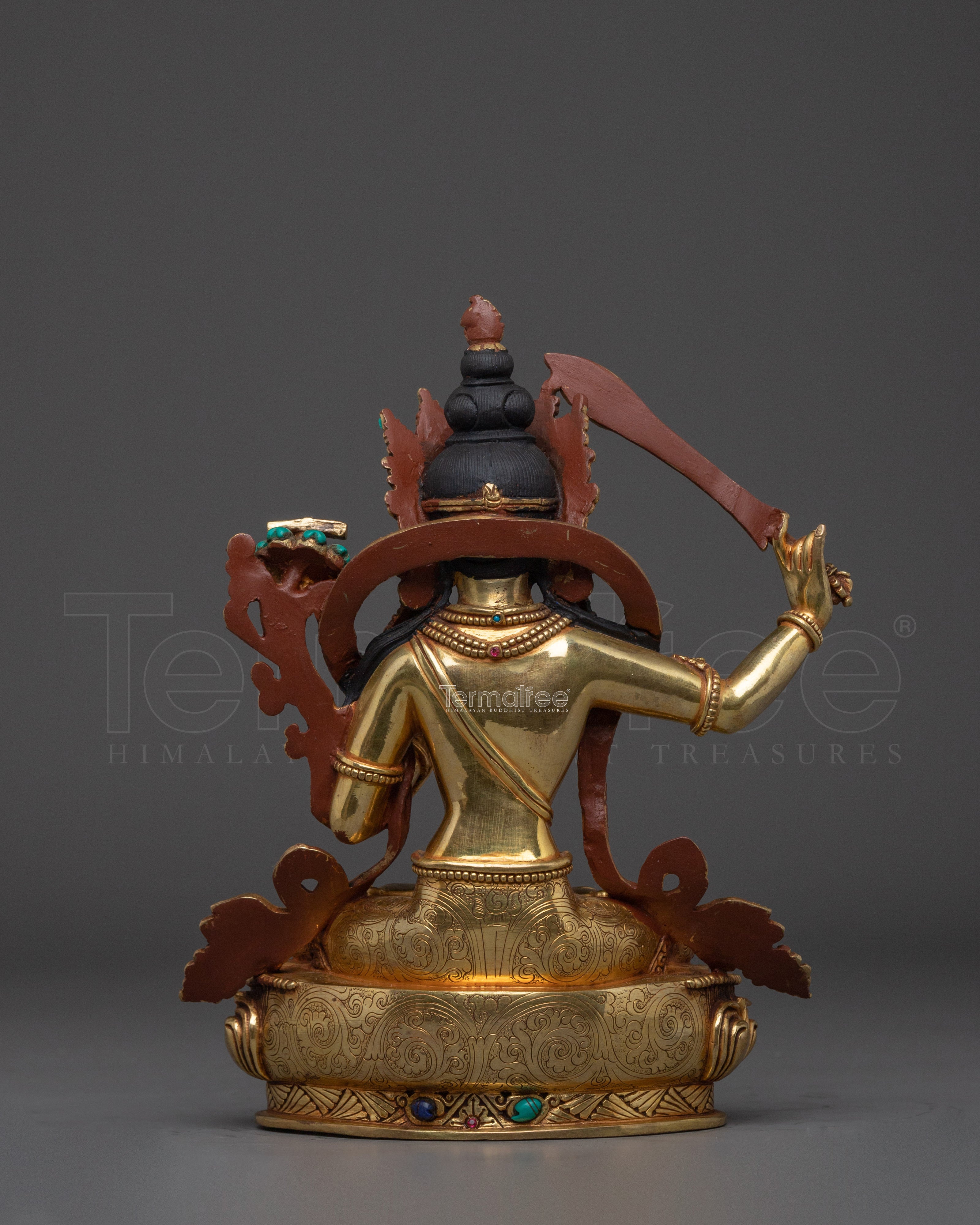 Supreme Wisdom Deity Manjushri Statue | Manjughosa - Divine Bodhisattva Figurine