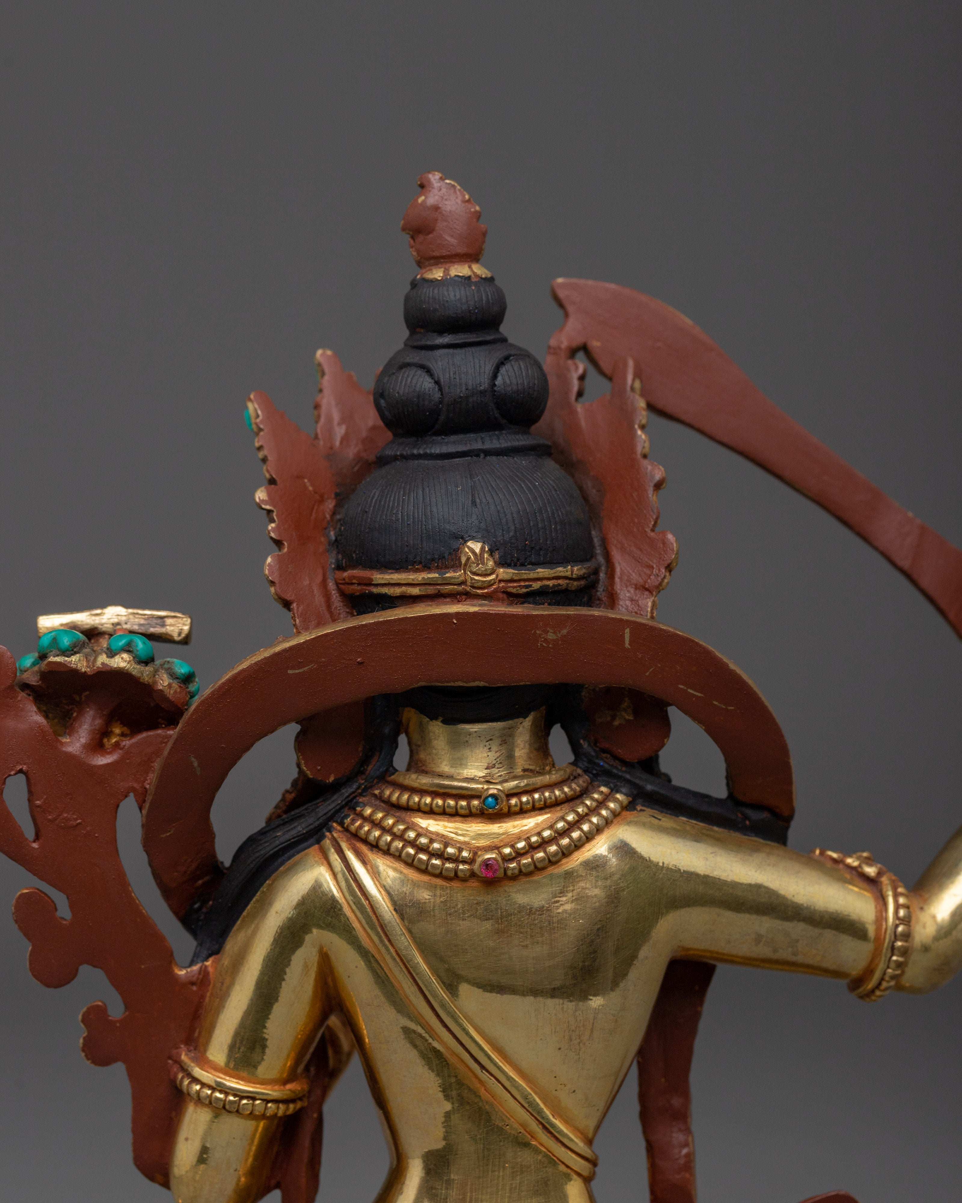 Supreme Wisdom Deity Manjushri Statue | Manjughosa - Divine Bodhisattva Figurine