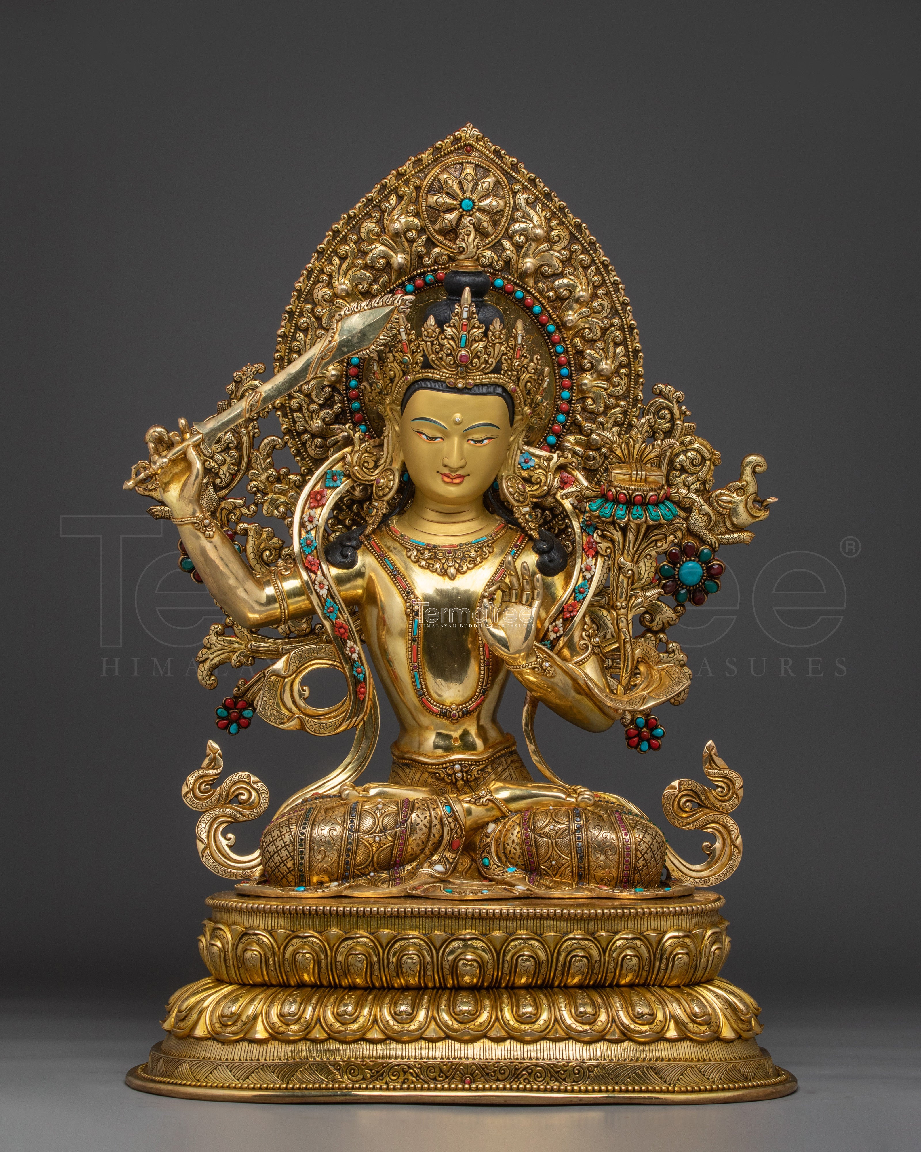 Divine Bodhisattva Manjushri Artwork | Also known as Manjughosa