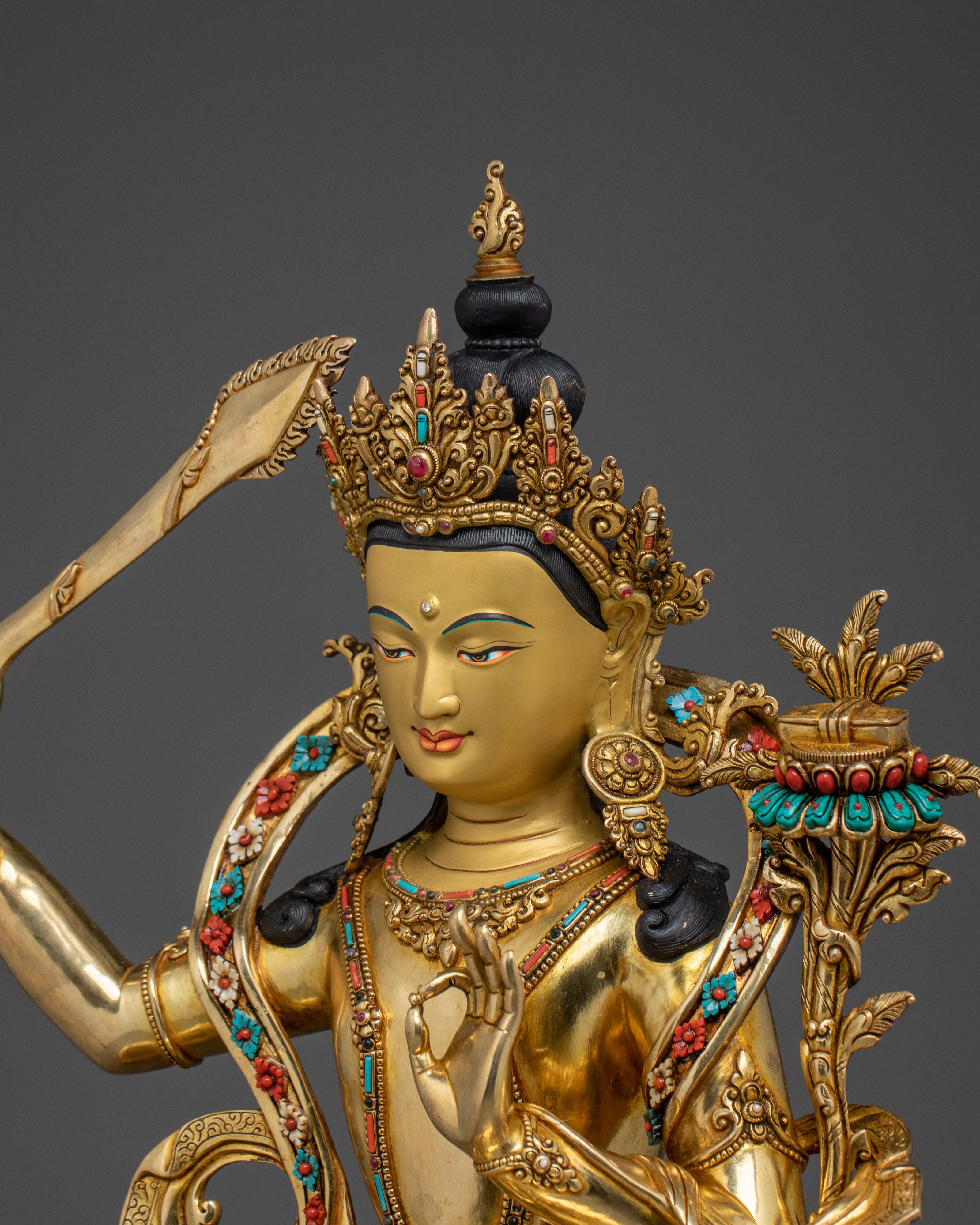 Divine Bodhisattva Manjushri Artwork | Also known as Manjughosa