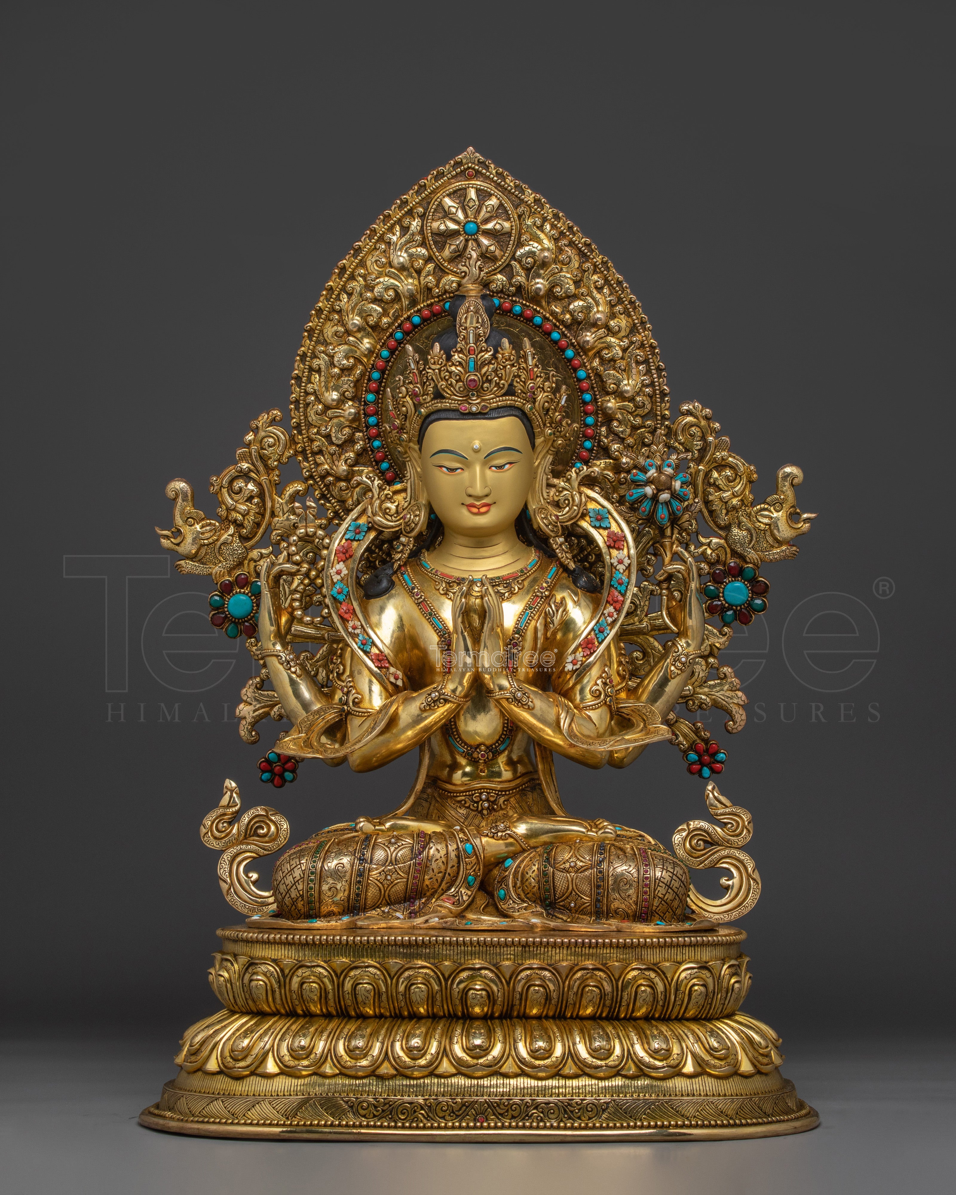 Four-Armed Chenrezig Artwork | Embodiment of Compassion