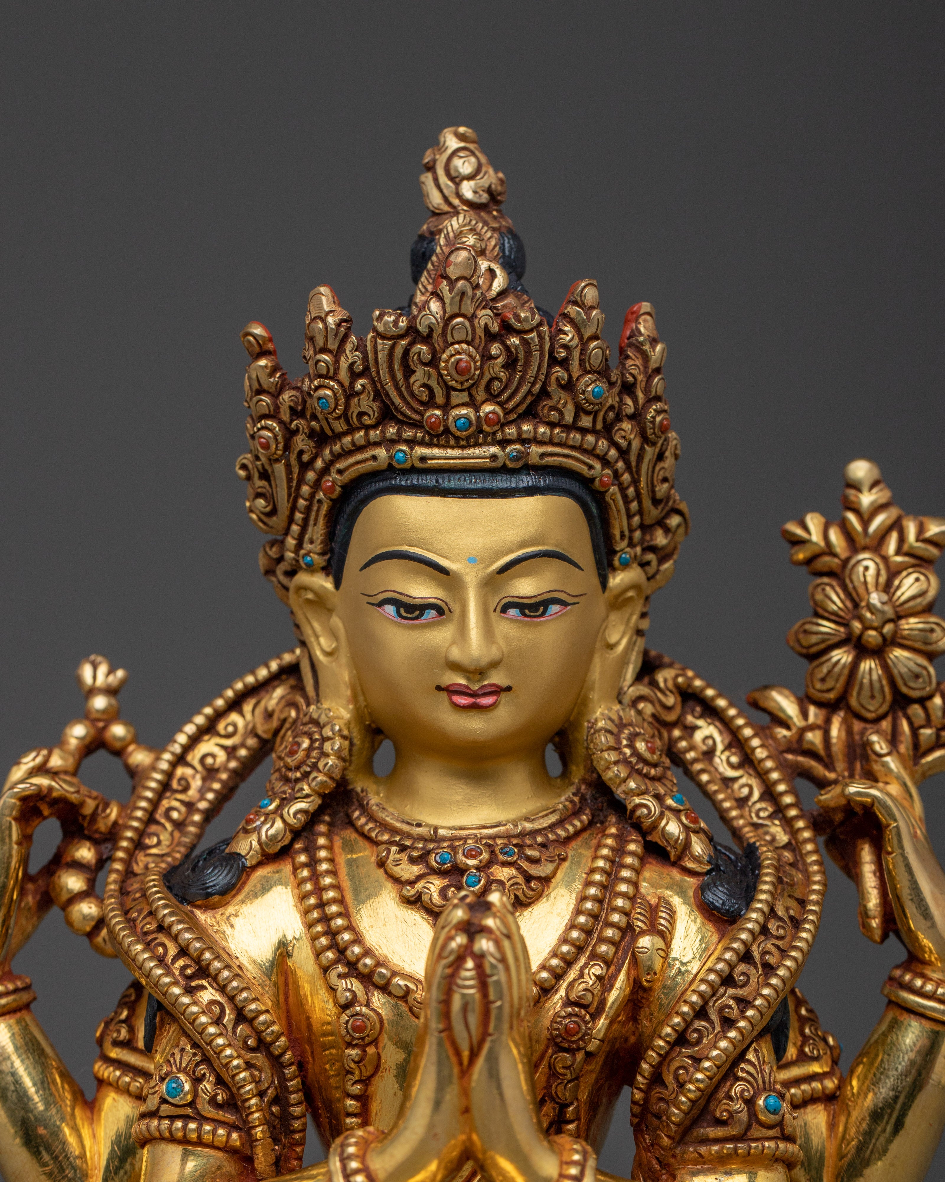 Lord of Kindness Chenrezig Statue | Avalokiteshvara Figurine