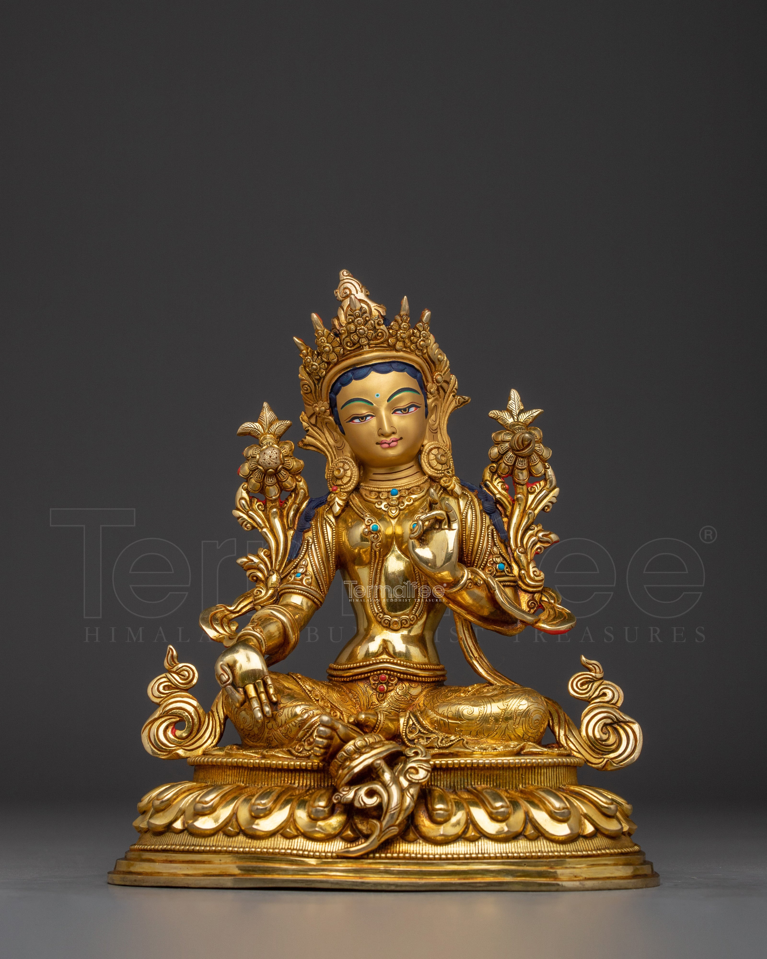 Tantric Buddhism Green Tara Statue | Tibetan Goddess of Compassion