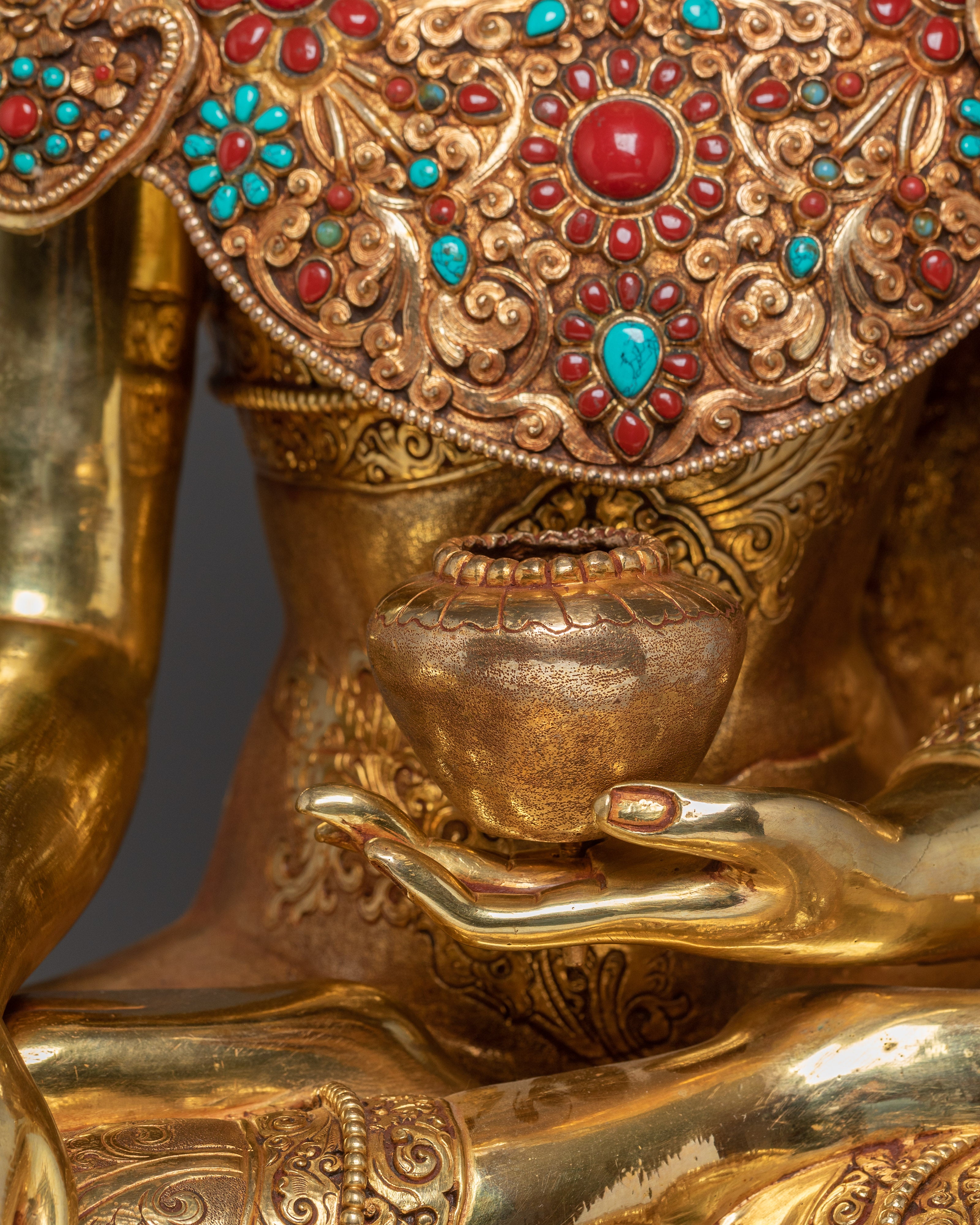 Crown Shakyamuni Buddha Statue | Traditional Figure