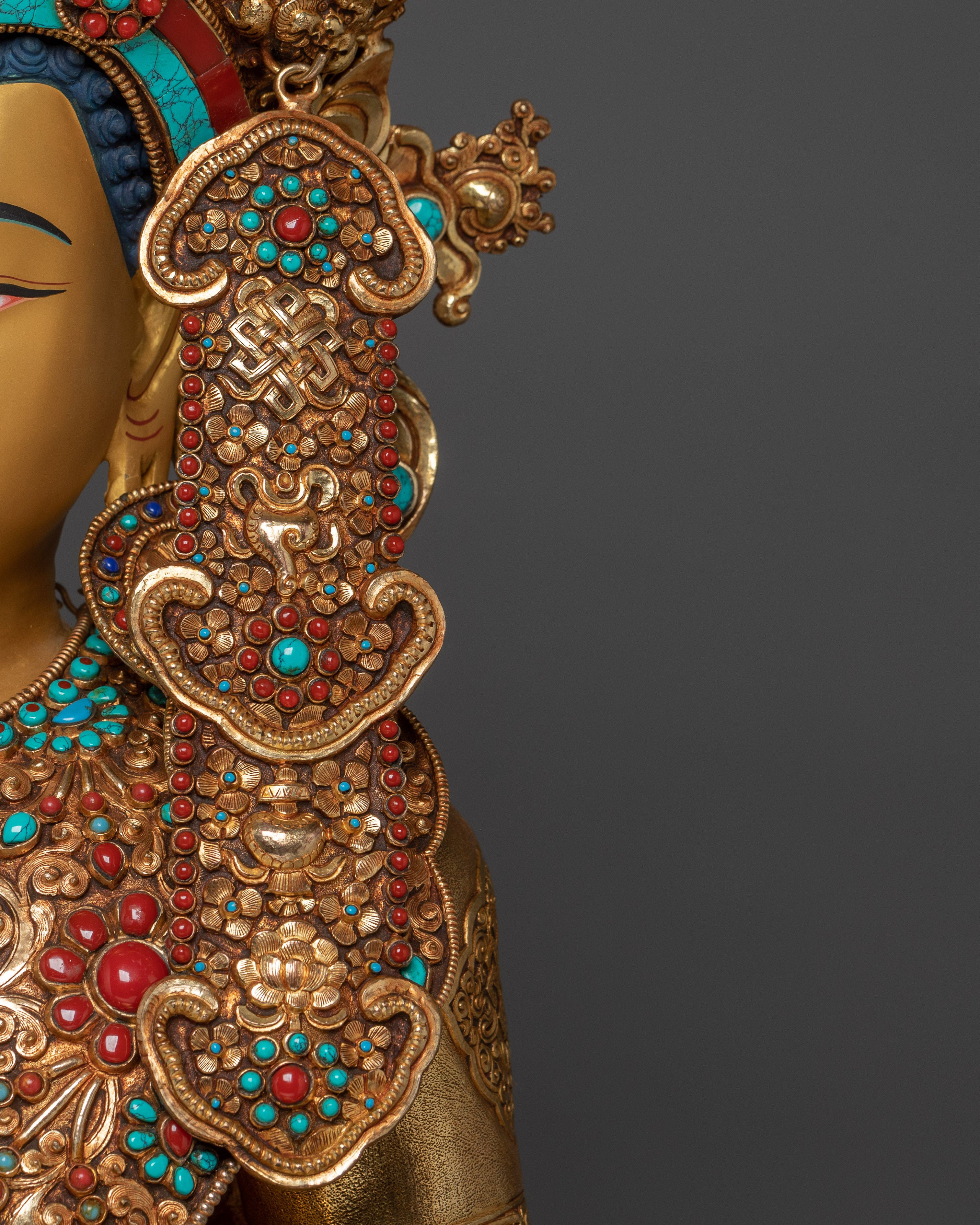 Crown Shakyamuni Buddha Statue | Traditional Figure