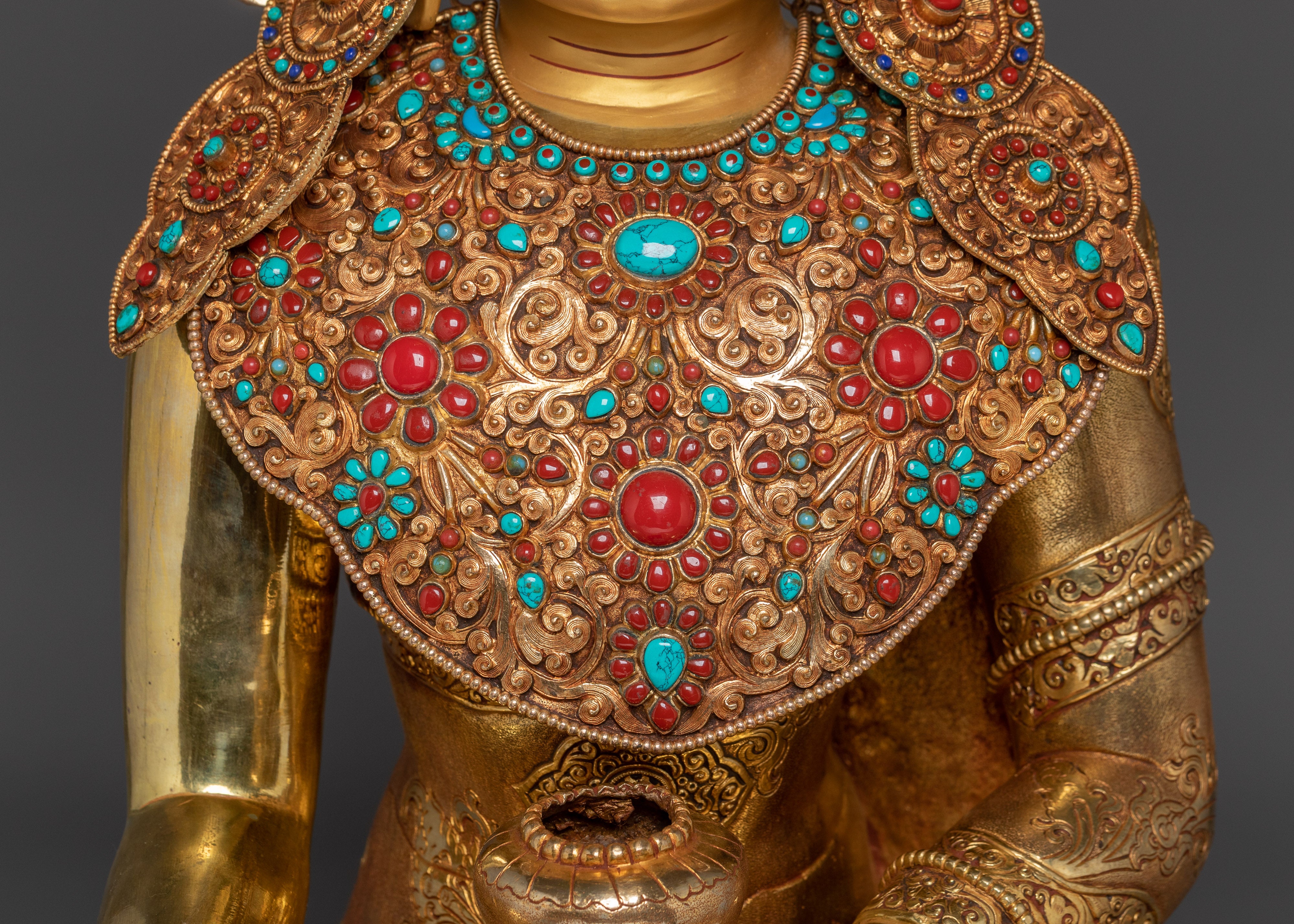 Crown Shakyamuni Buddha Statue | Traditional Figure