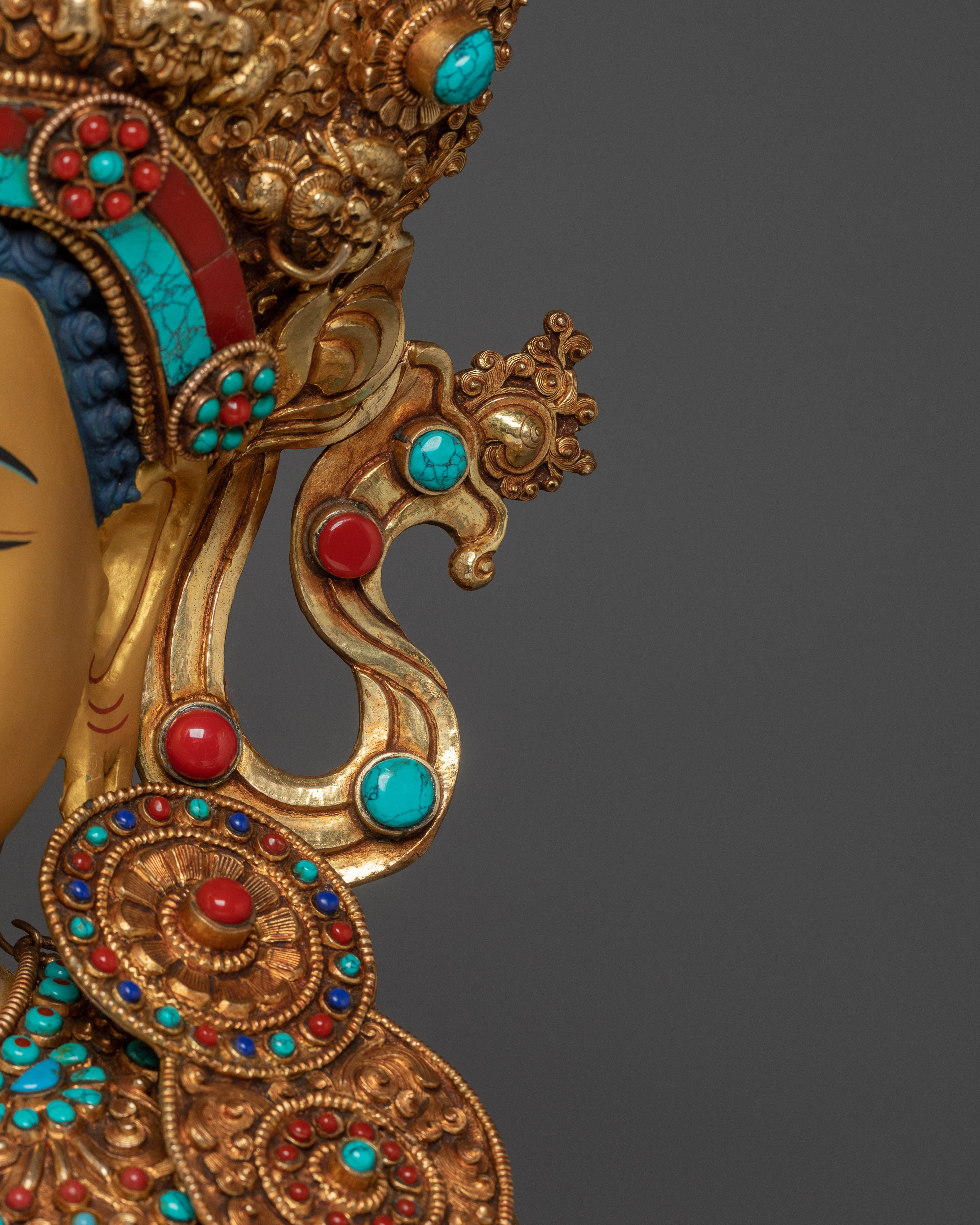 Crown Shakyamuni Buddha Statue | Traditional Figure