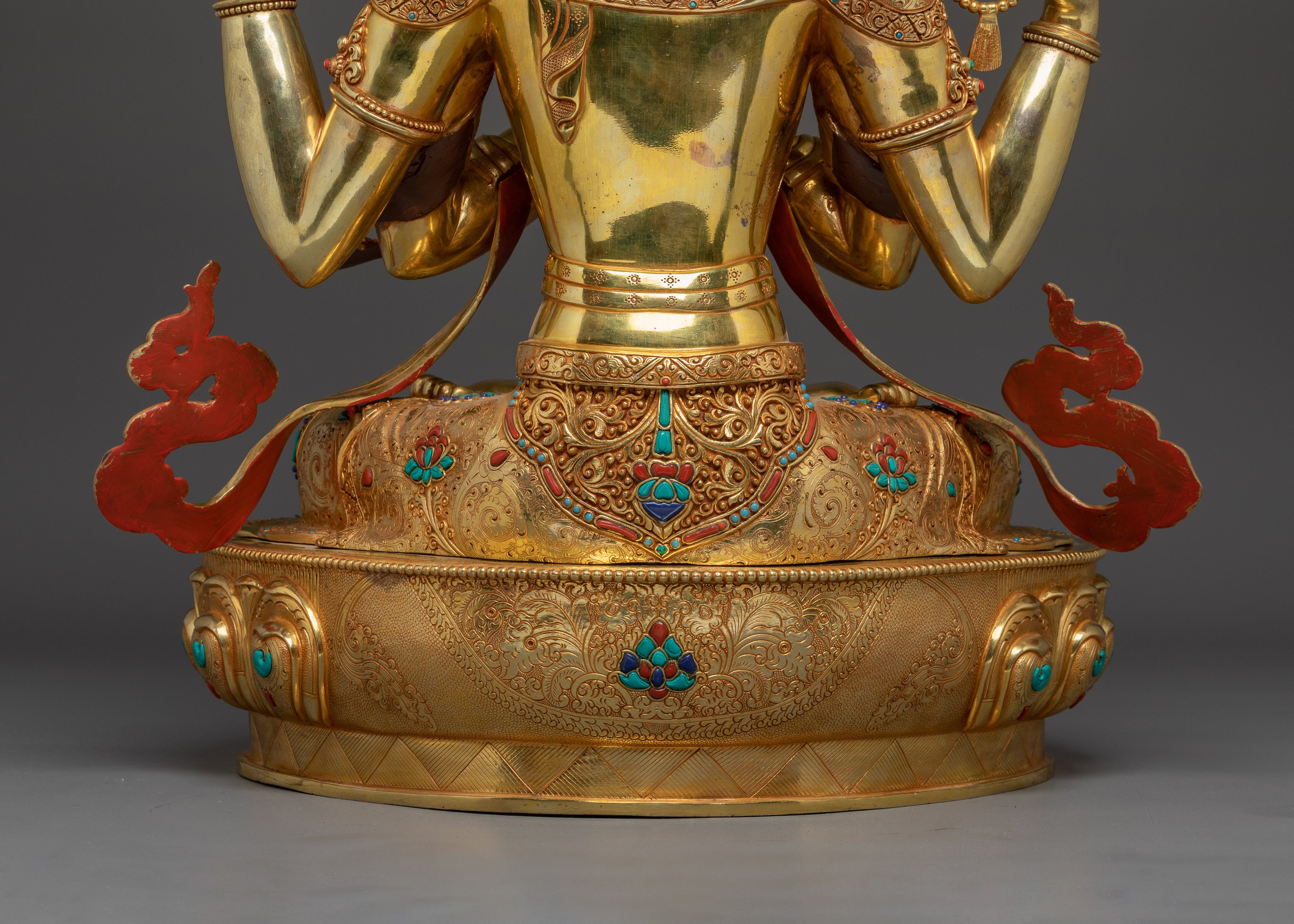 Majestic Chenrezig Bodhisattva Statue | Embodiment of Compassion