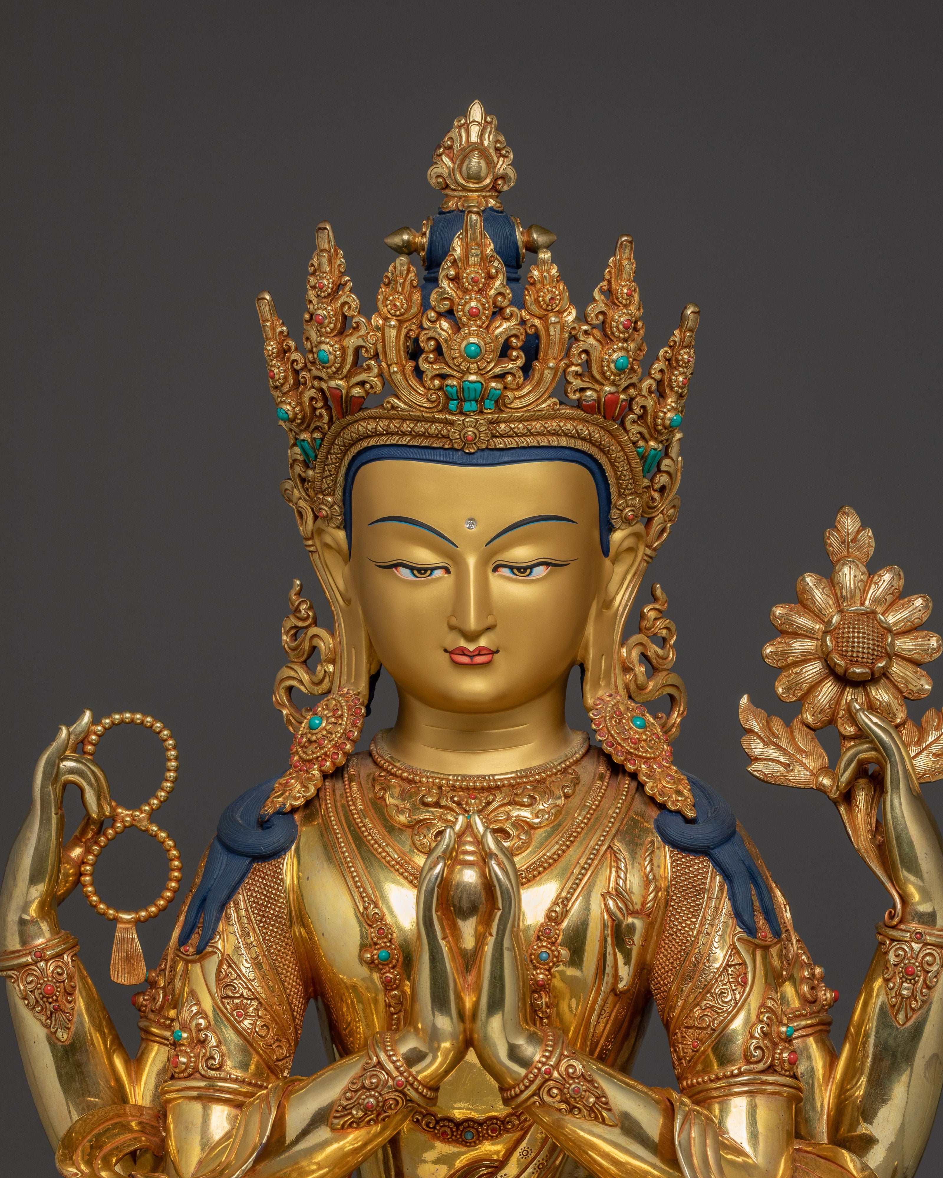 Majestic Chenrezig Bodhisattva Statue | Embodiment of Compassion