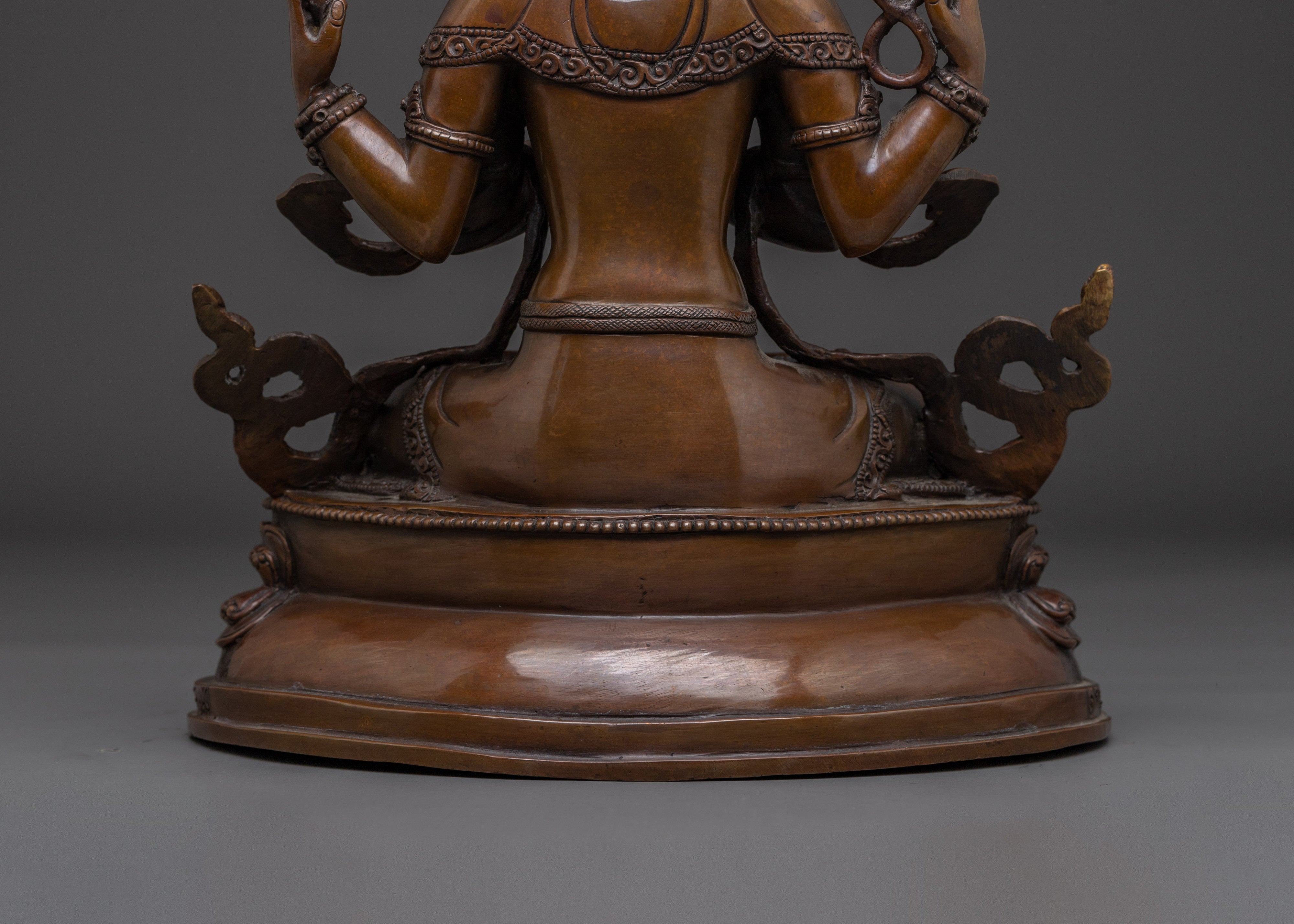 Kind Bodhisattva Chenrezig Statue | Avalokiteshvara Handmade Artwork