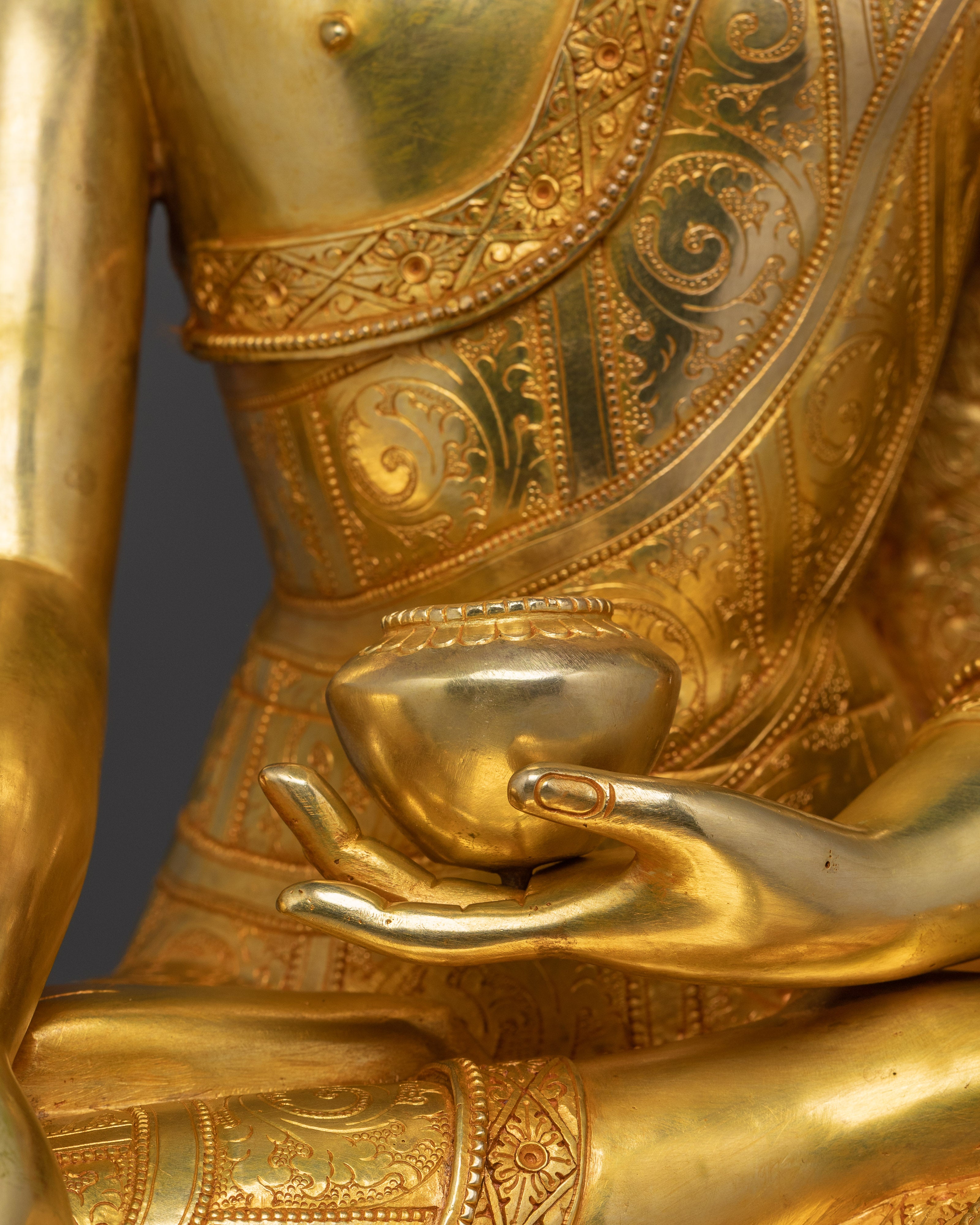 Tibetan Copper Shakyamuni Buddha Statue | Perfect for Meditation and Buddhist Altars