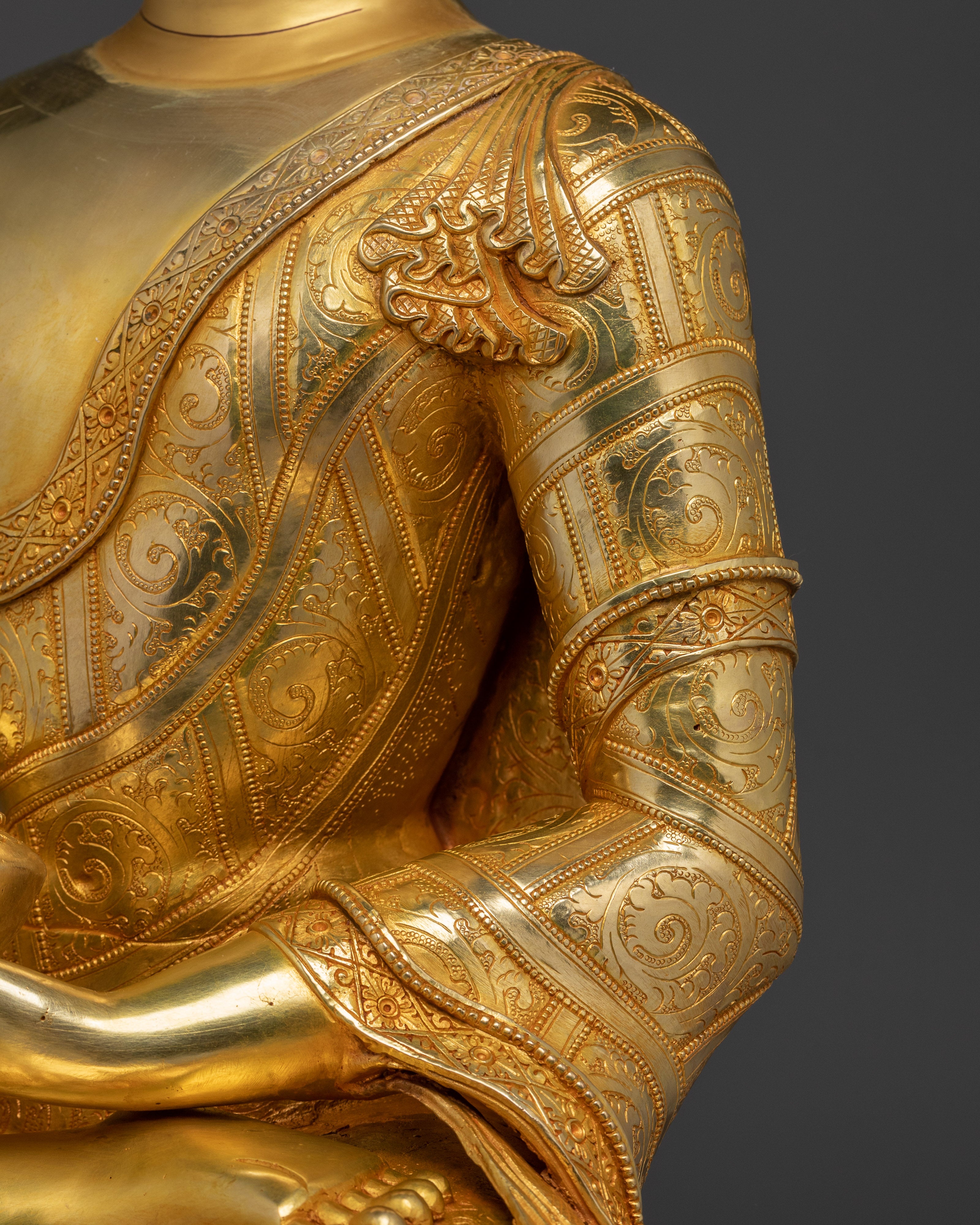 Tibetan Copper Shakyamuni Buddha Statue | Perfect for Meditation and Buddhist Altars