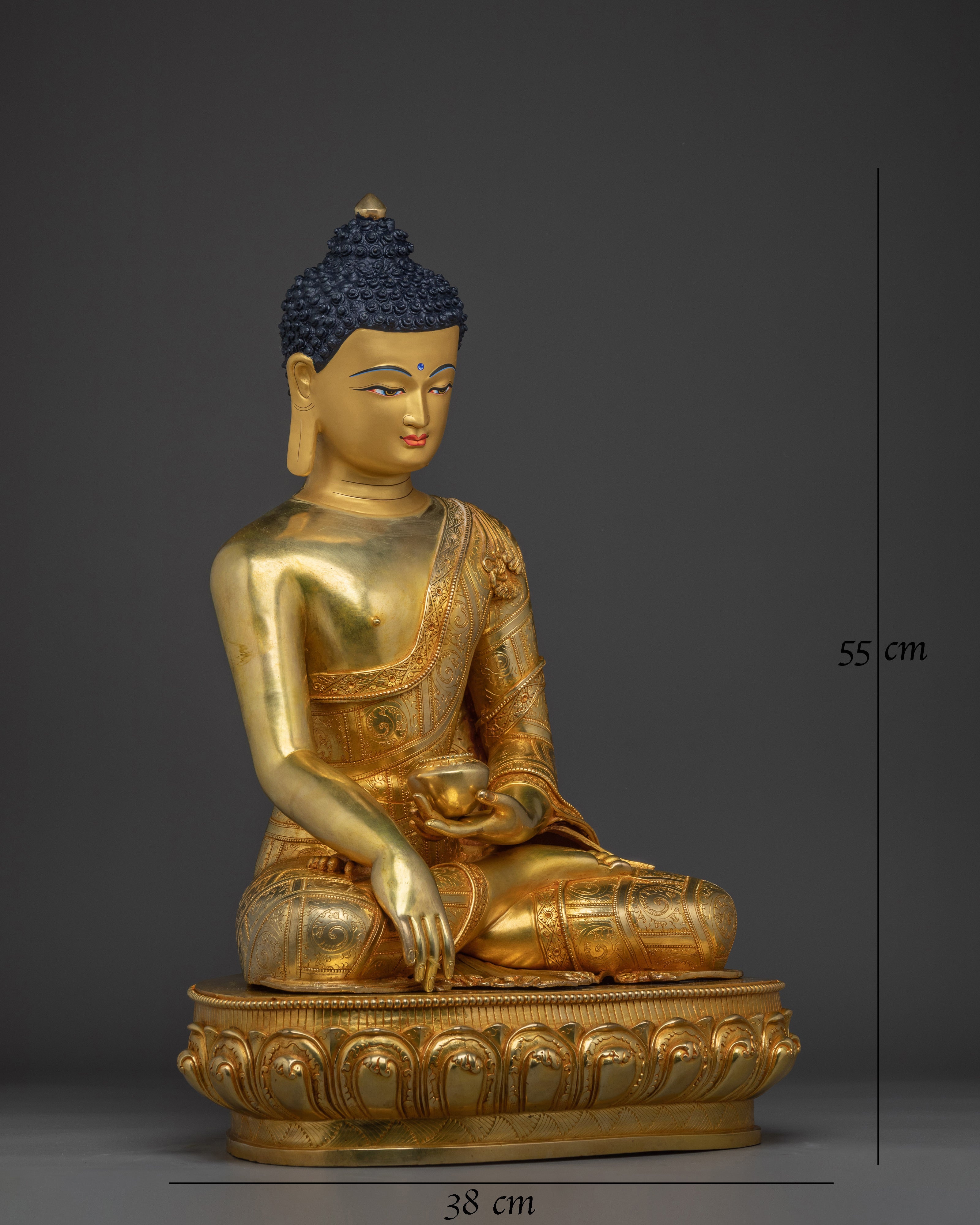 Tibetan Copper Shakyamuni Buddha Statue