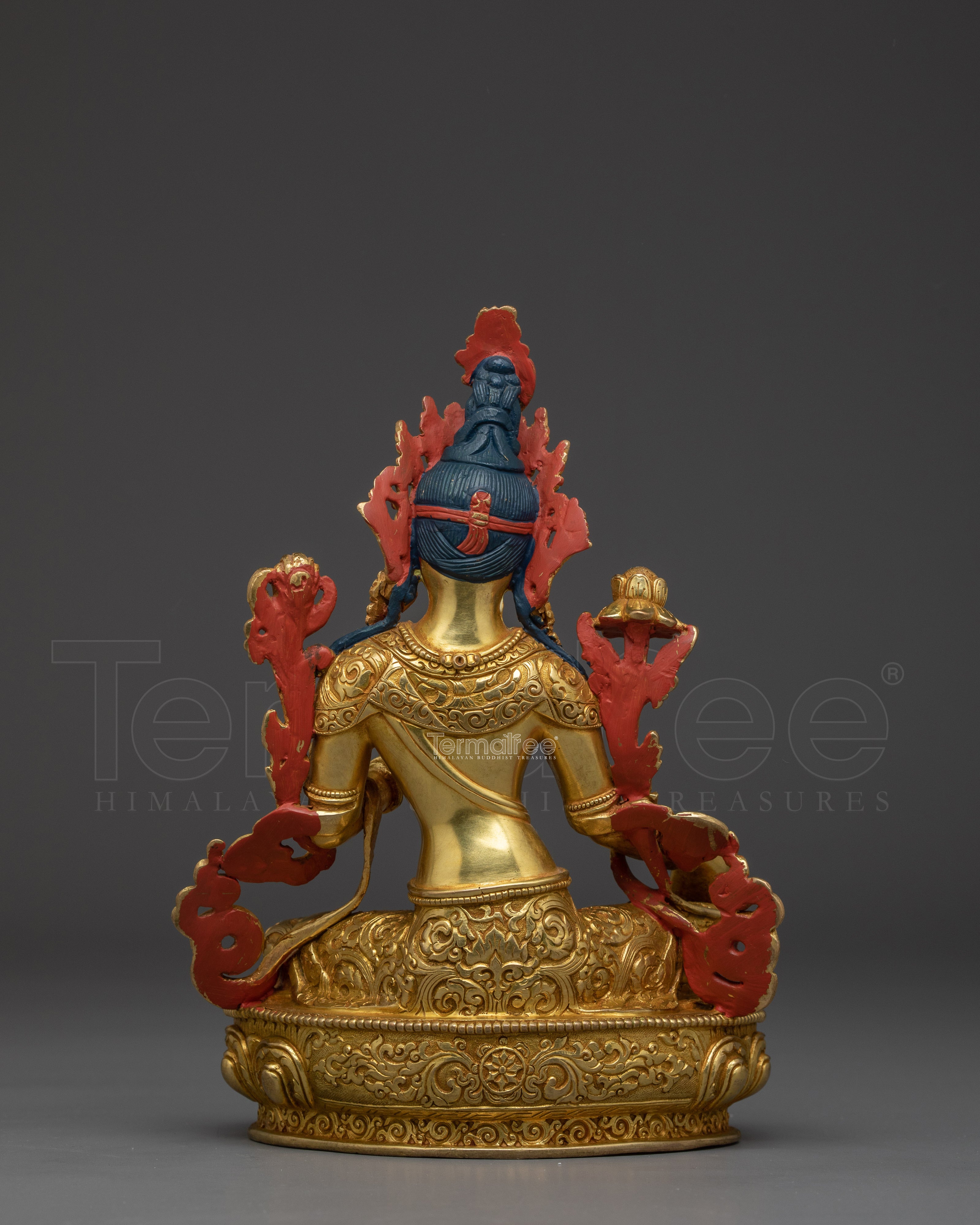 Buddhist compassionate figurine of Green Tara | Feminine Deity of Protection