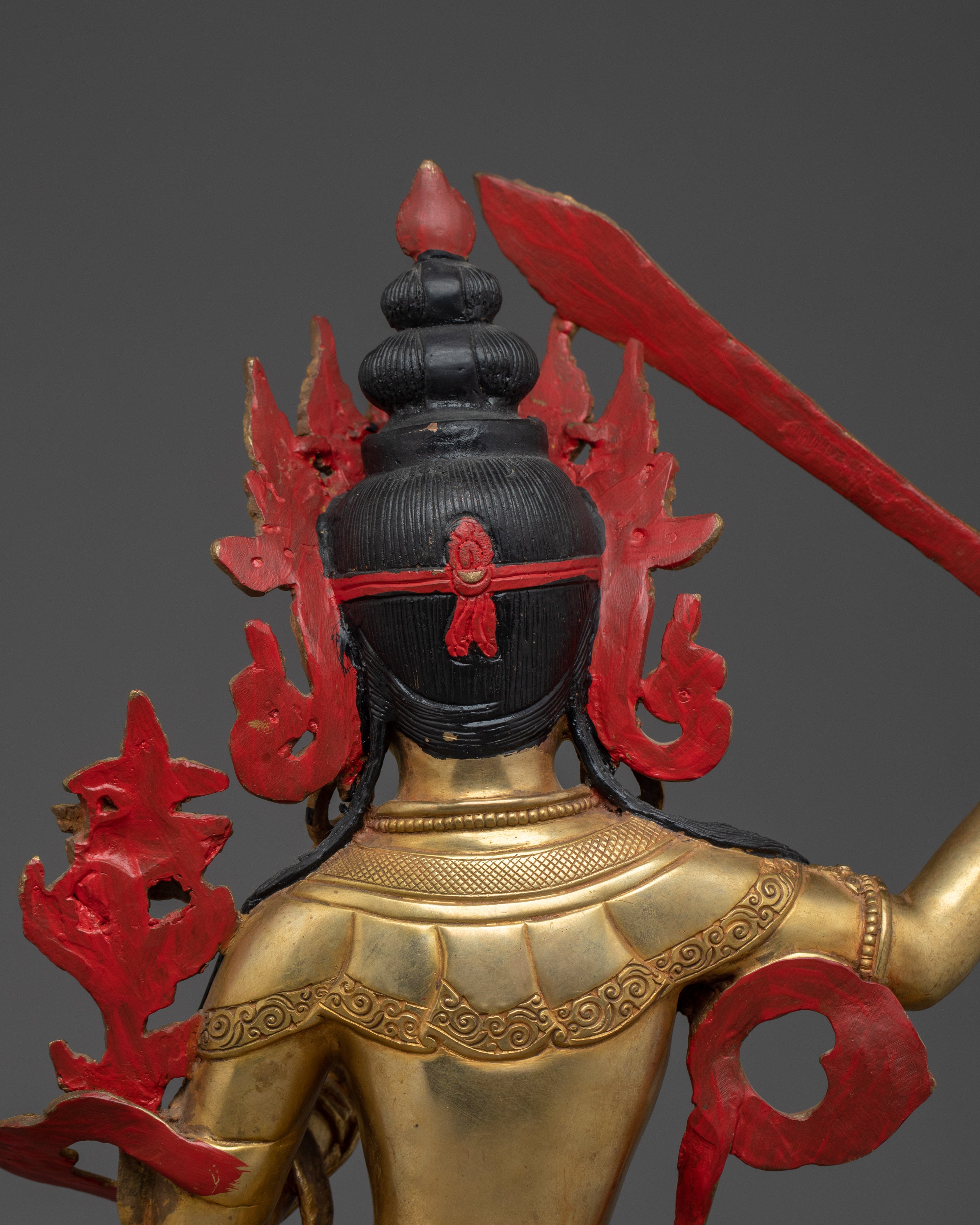 Manjushri Copper Statue for Meditation | Sword of Wisdom Deity