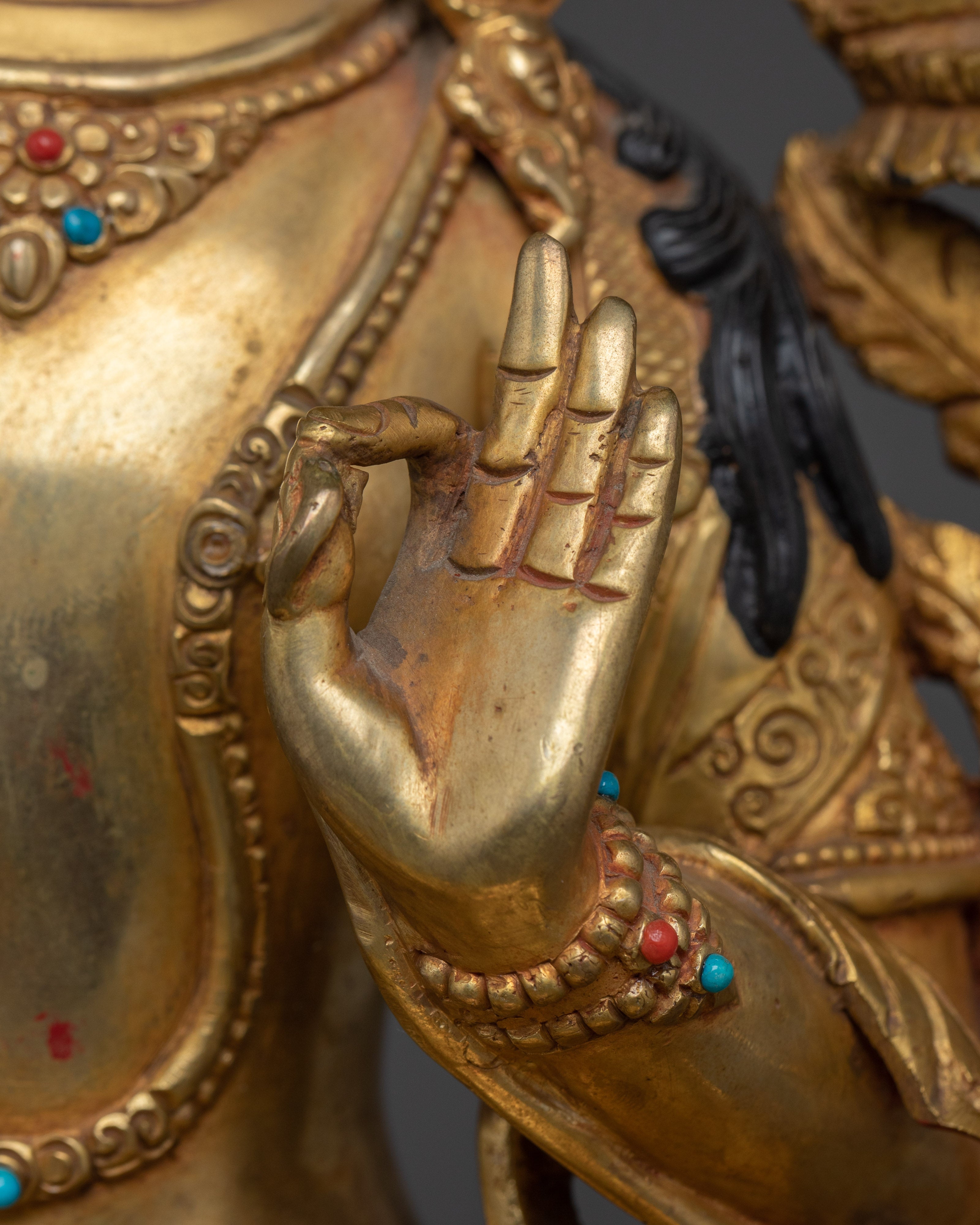 Manjushri Copper Statue for Meditation | Sword of Wisdom Deity