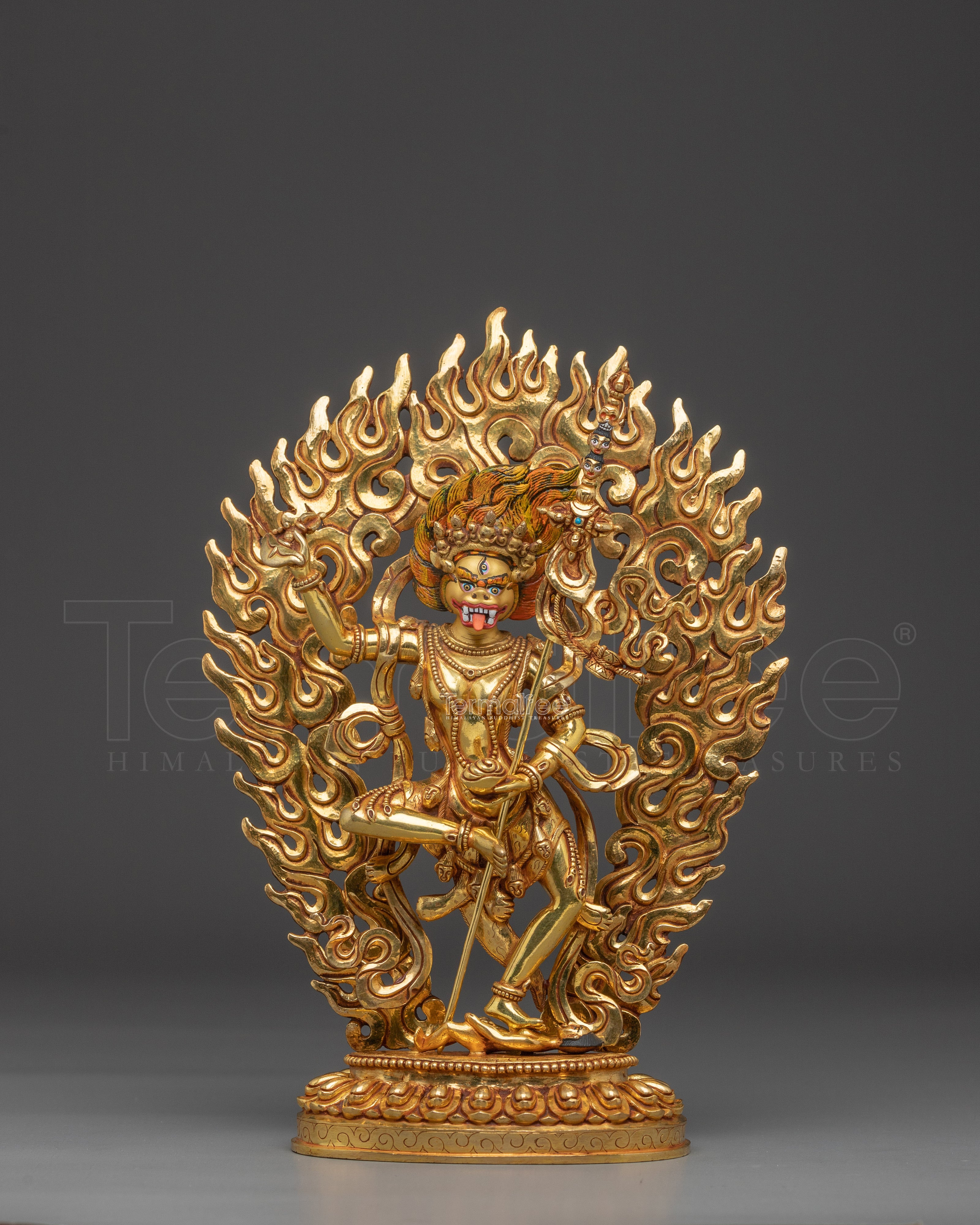 Dharma Protector Simhamukha Statue | Handcrafted Sculpture
