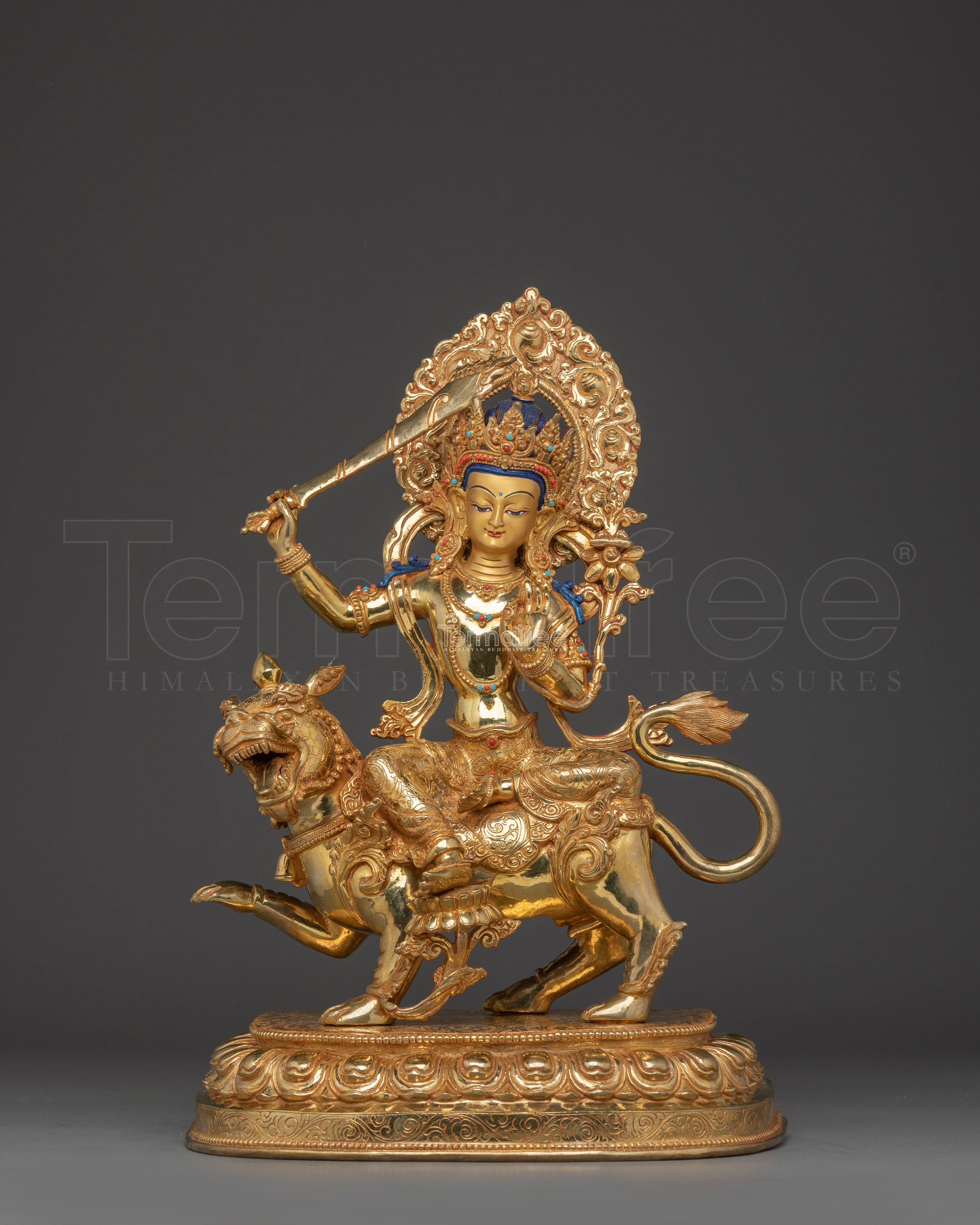 Wisdom Icon Manjushri Artwork | Divine Bodhisattva Manjughosa