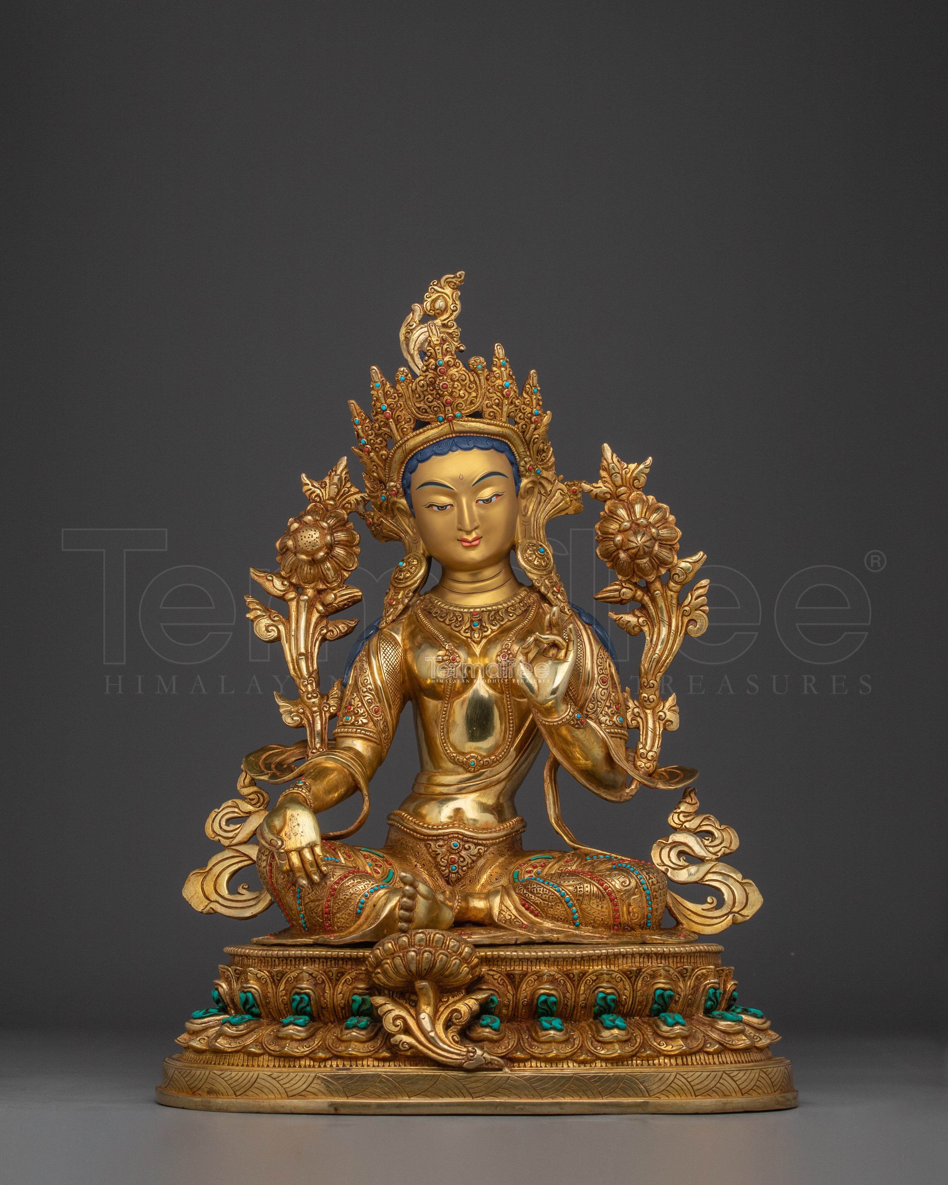 Vibrant Green Tara Statue | Shyama Tara - Swift Action Deity