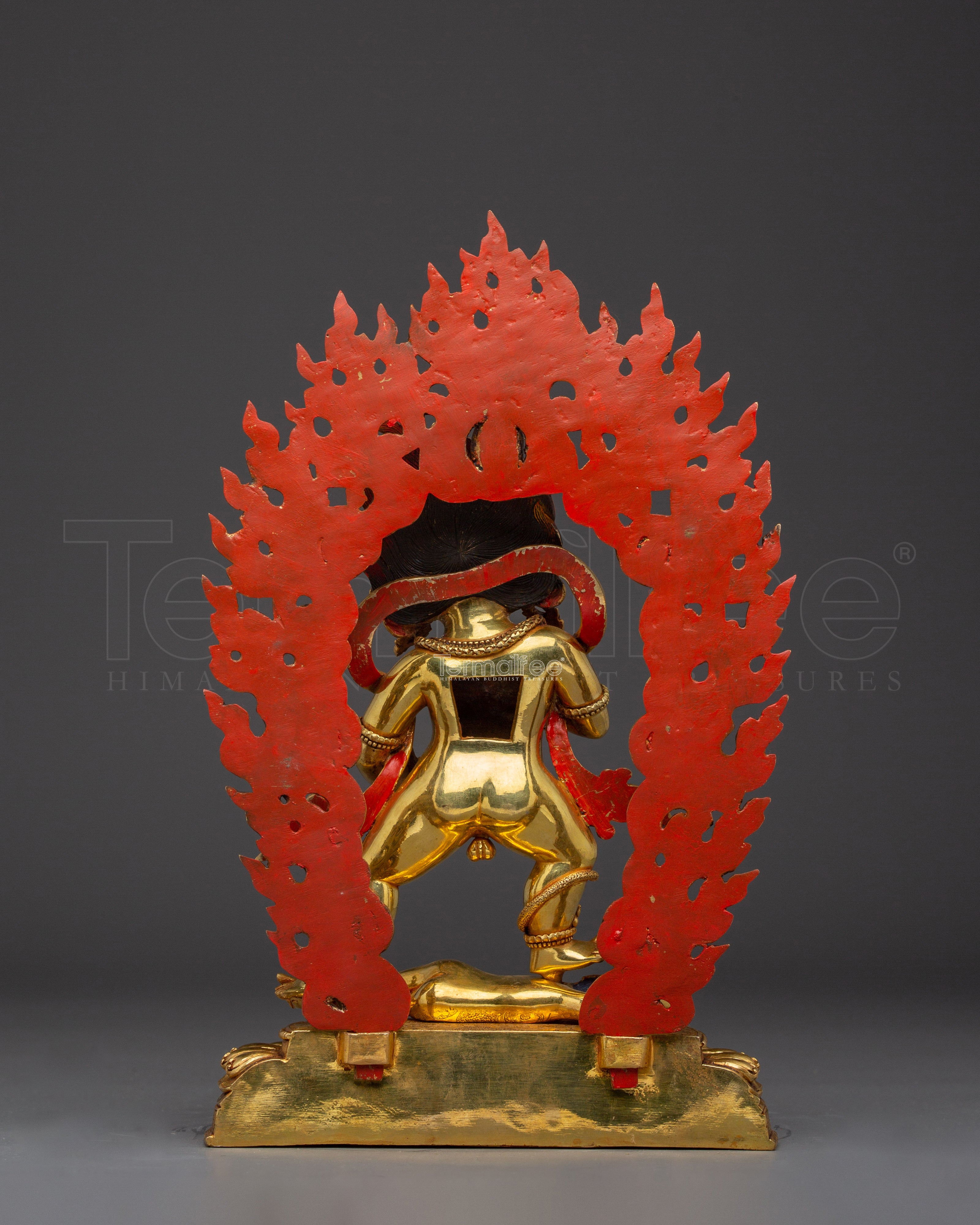 Wealth Guardian Black Dzambhala | Himalayan Handmade Artwork