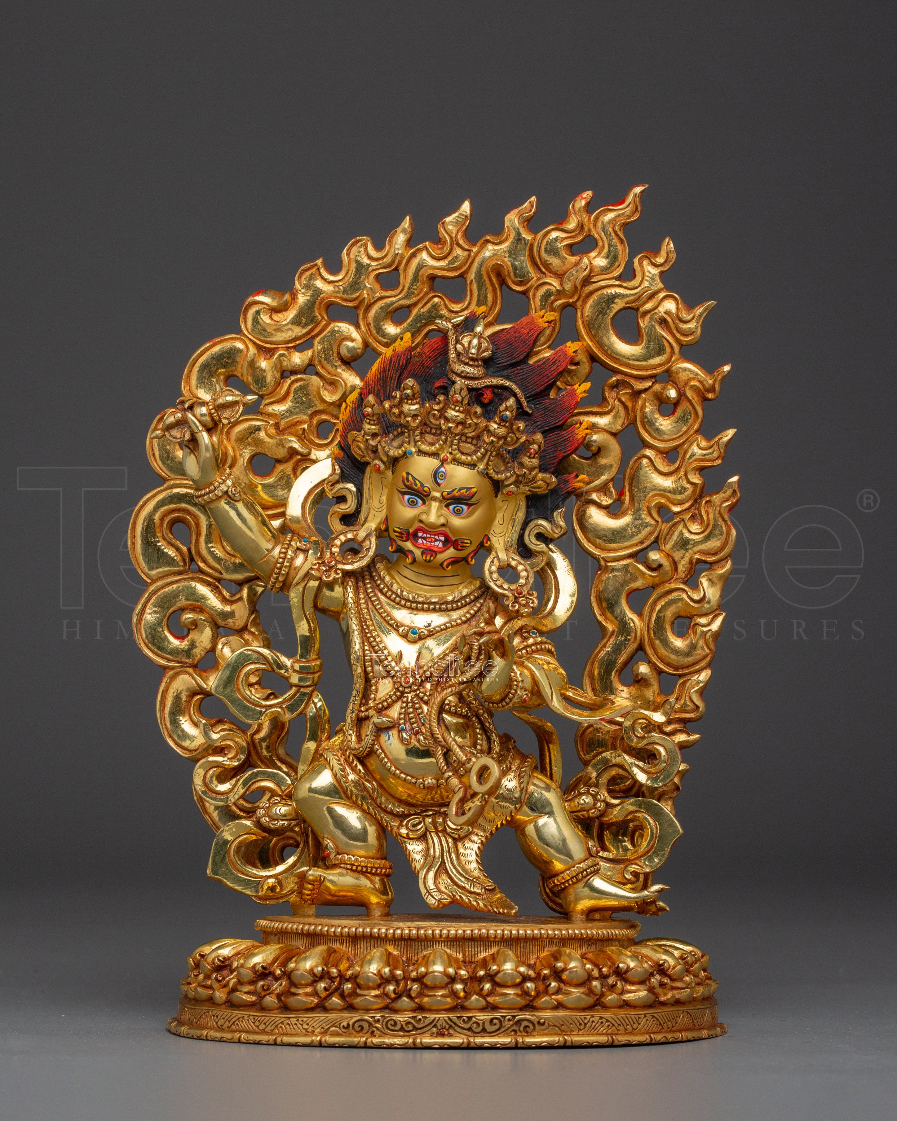 Vajrapani Flaming hlao Statue | Wrathful Bodhisattva Figurine