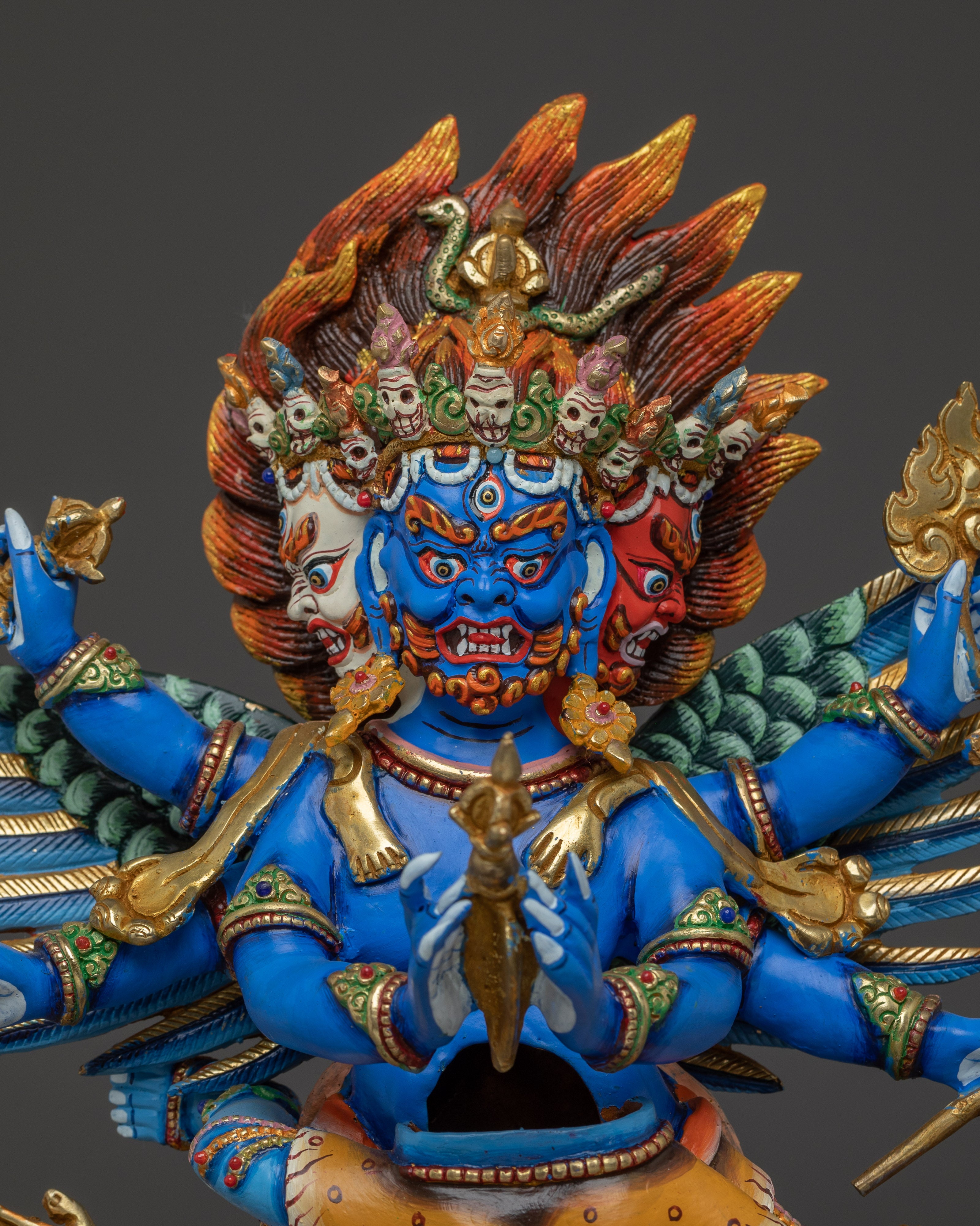 Tantric Protector Vajrakilaya Statue | Wrathful Protector