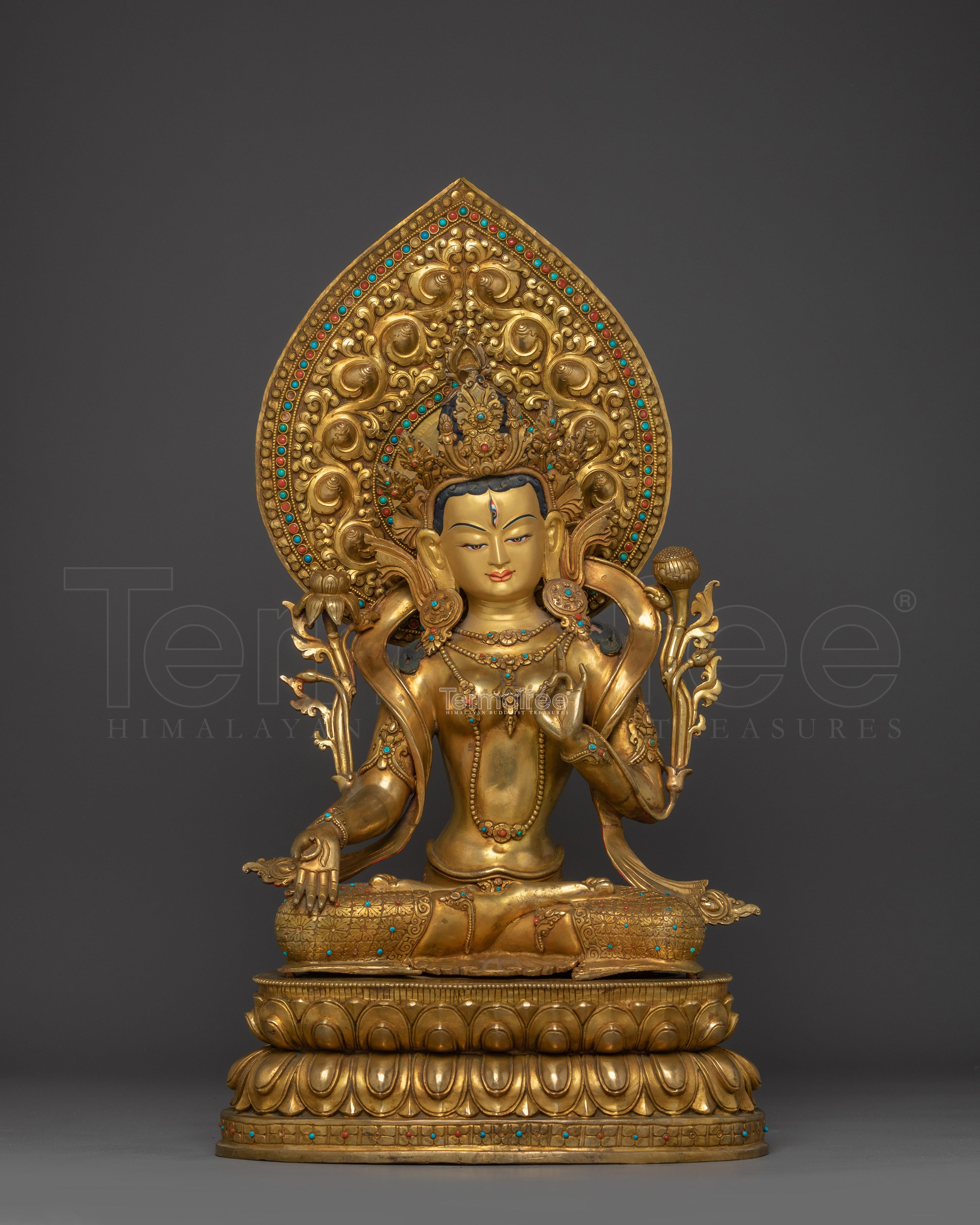 White Tara Radiant Statue | Sita Tara - Tibetan Healing Deity