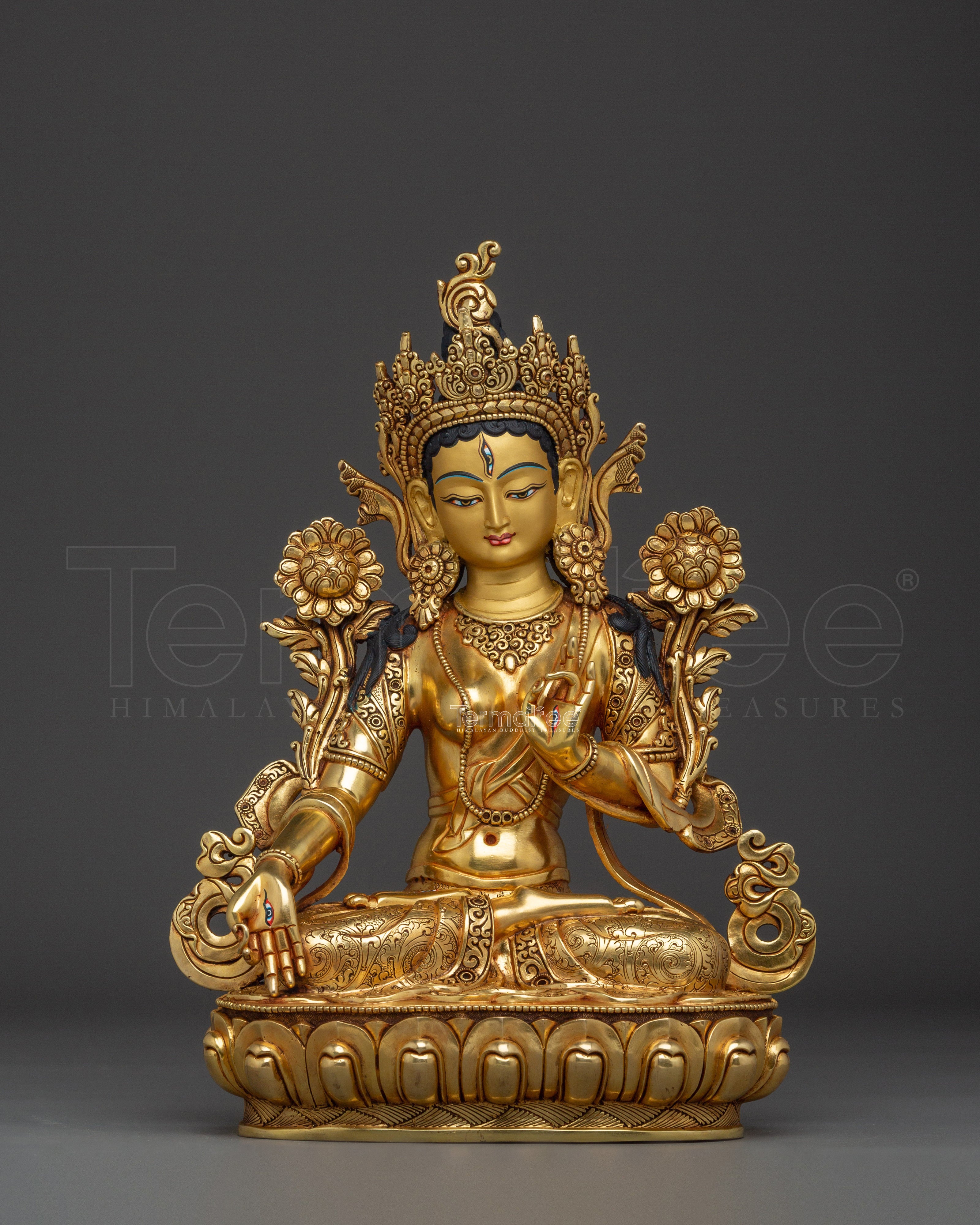 White Tara Art - Tibetan Buddhism Healing Deity | Divine Feminine Bodhisattva Figurine