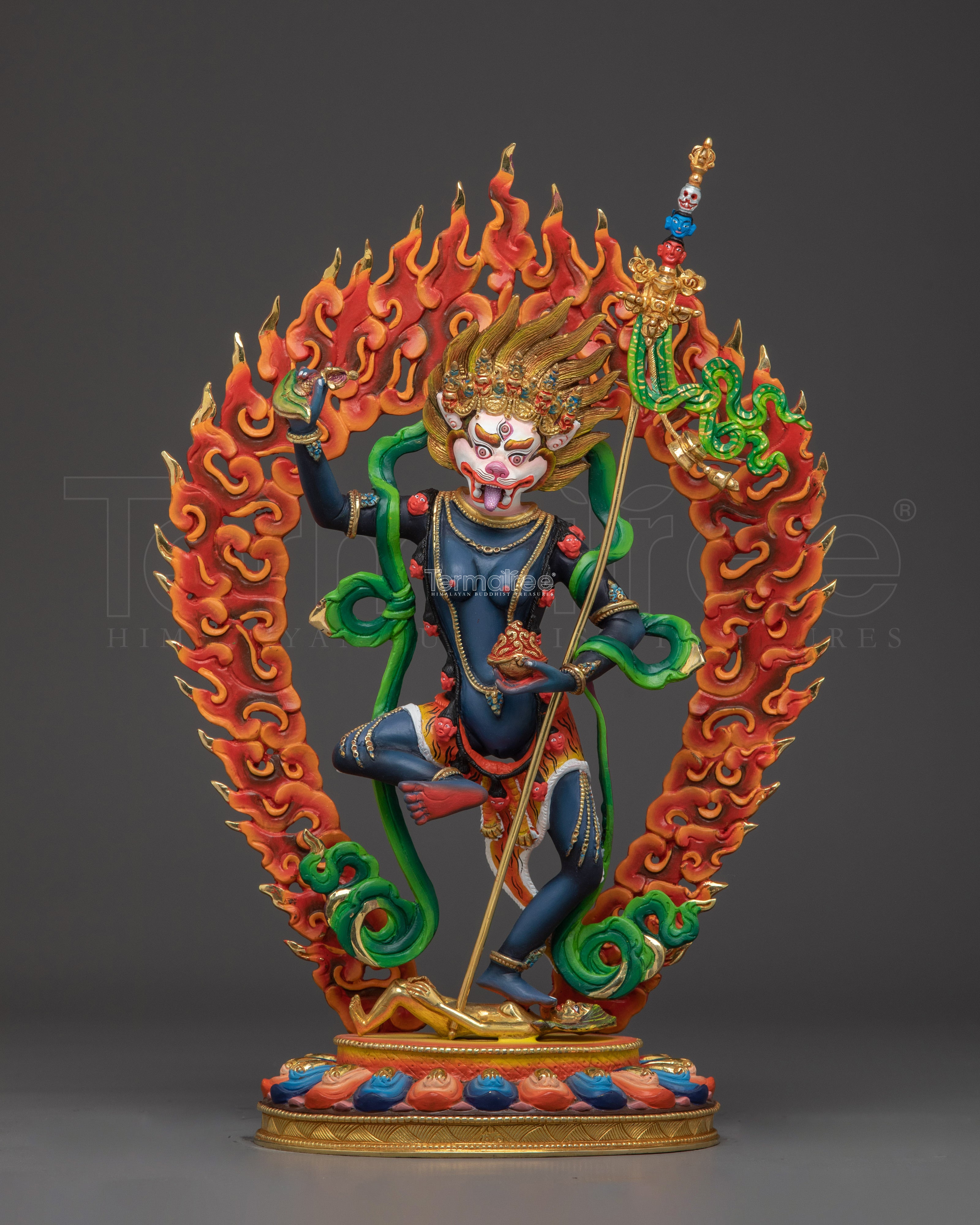 Lion-headed Deity Simha Mukha Statue | Dharma Guardian