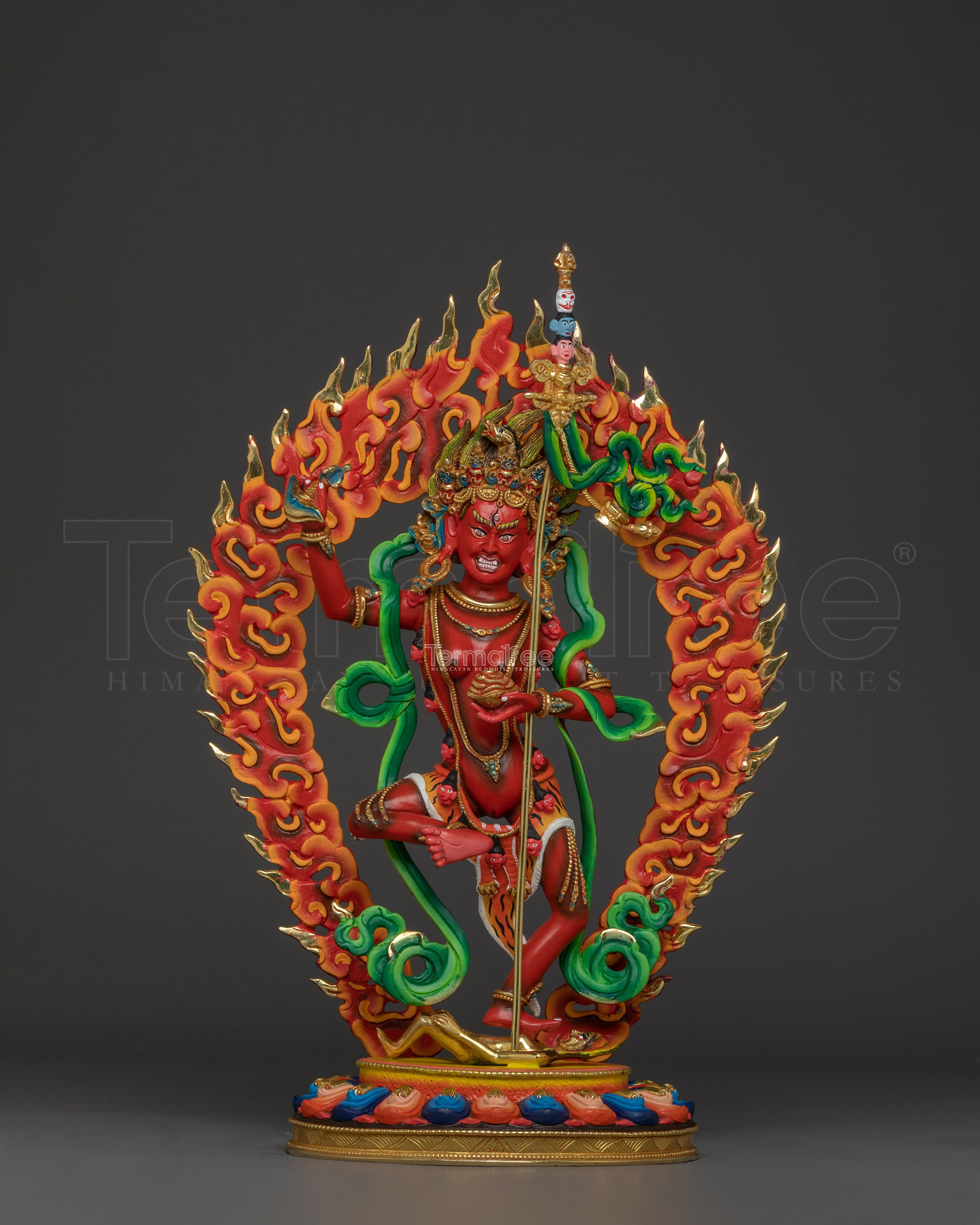 Tibetan Dorje Phagmo Copper Statue | Buddhist Deity Sculpture for Meditation