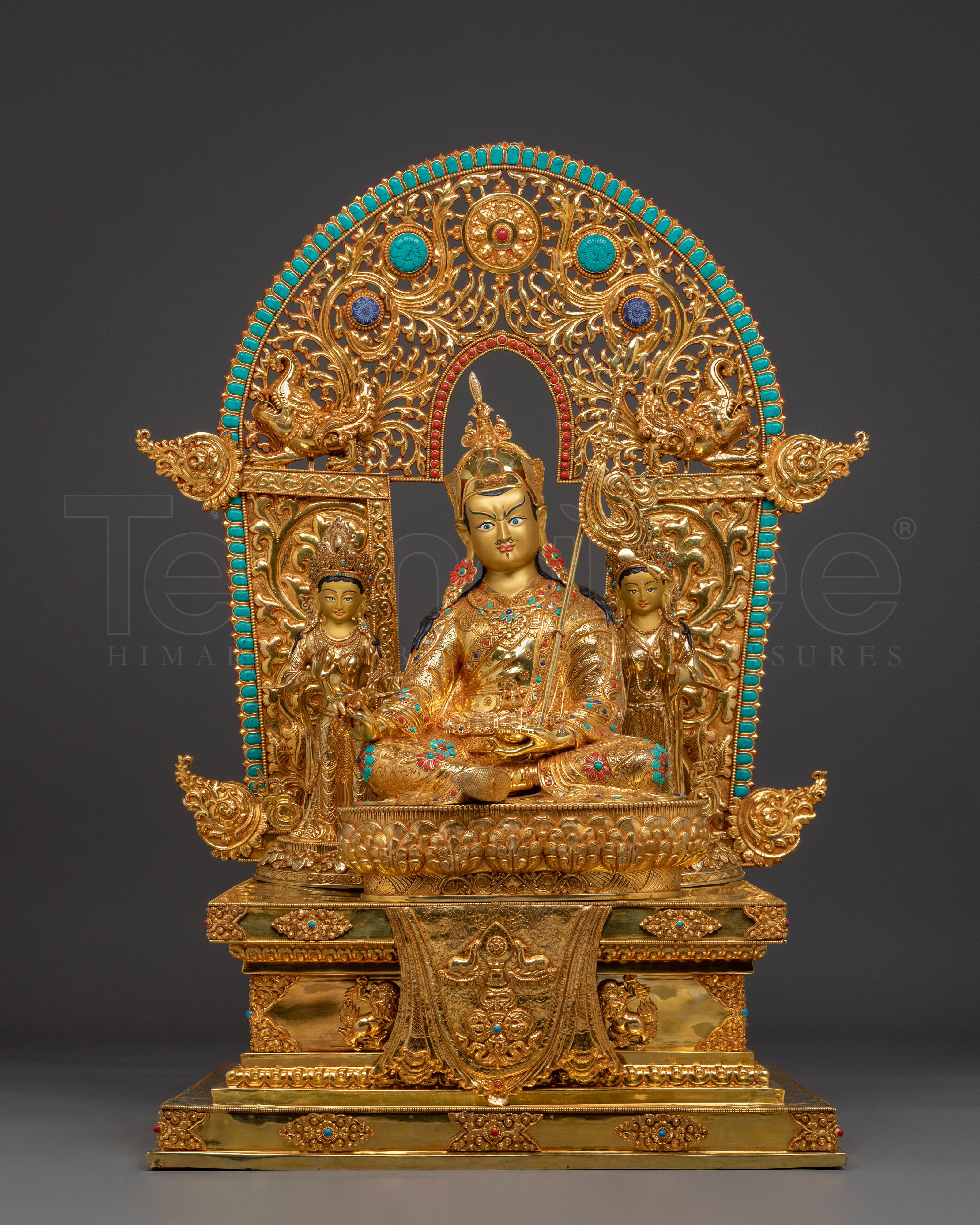 Guru Rinpoche on Throne | Spiritual Altar Decor