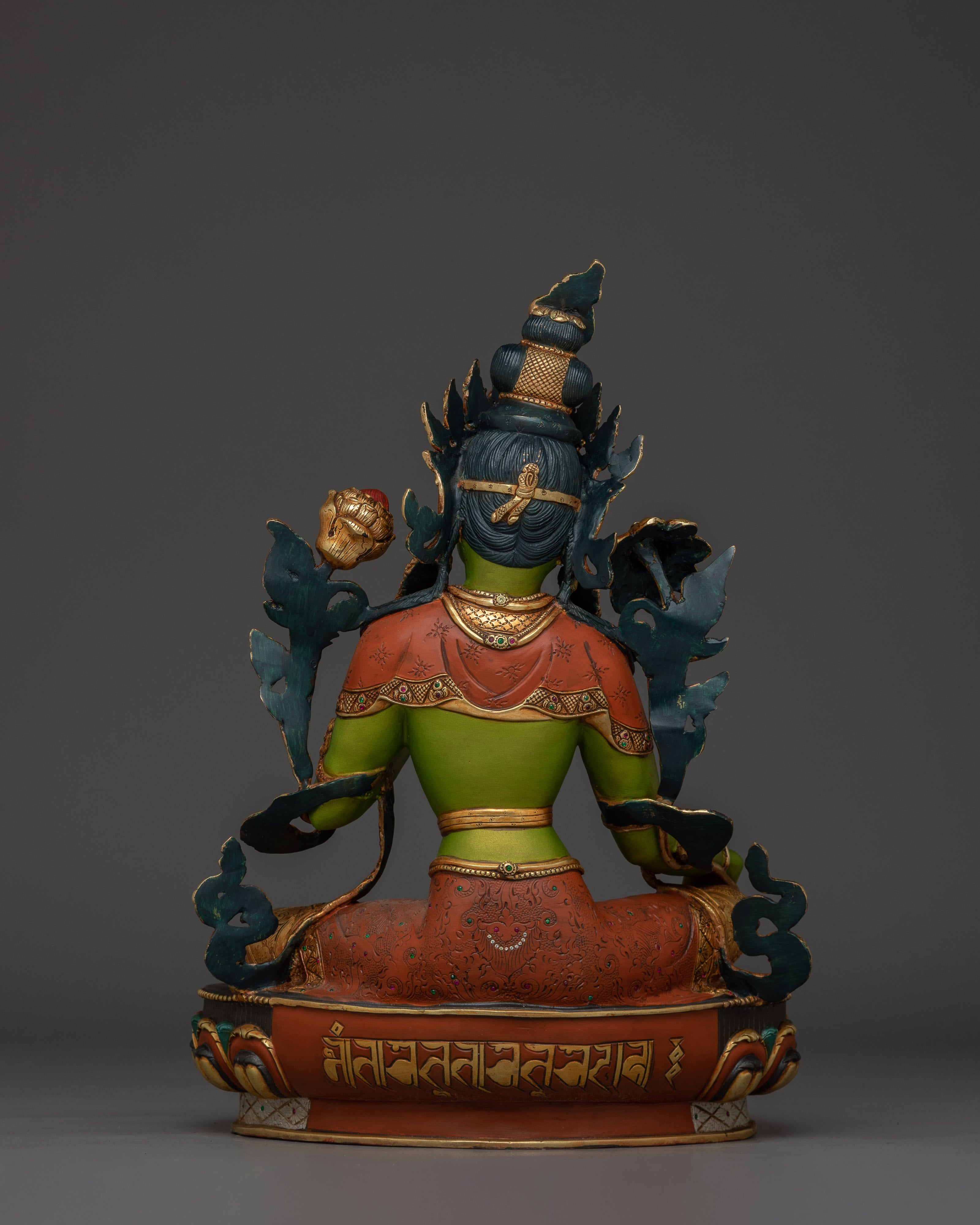 Handmade Buddhist Green Tara Art | Compassionate Goddess