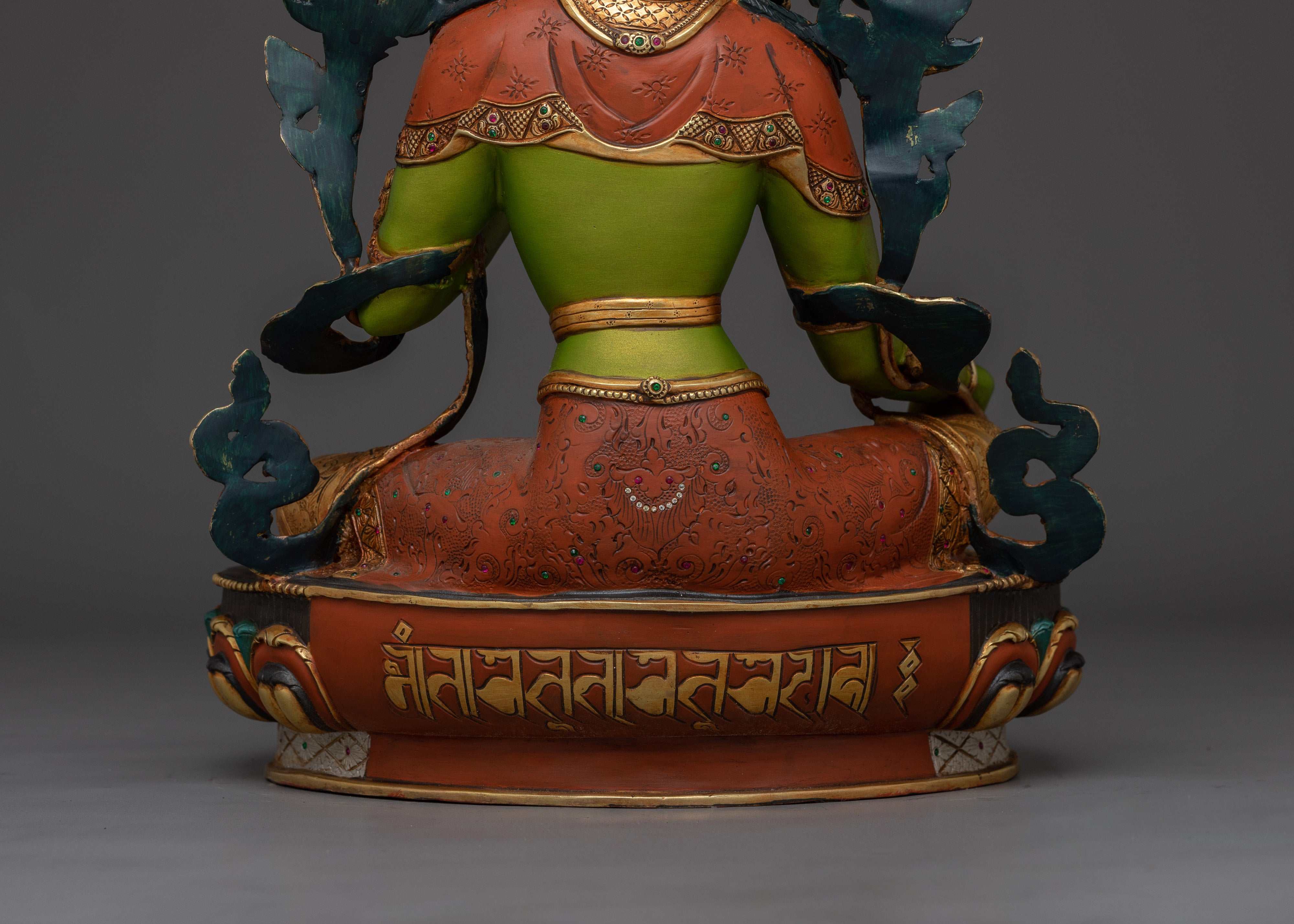 Handmade Buddhist Green Tara Art | Compassionate Goddess