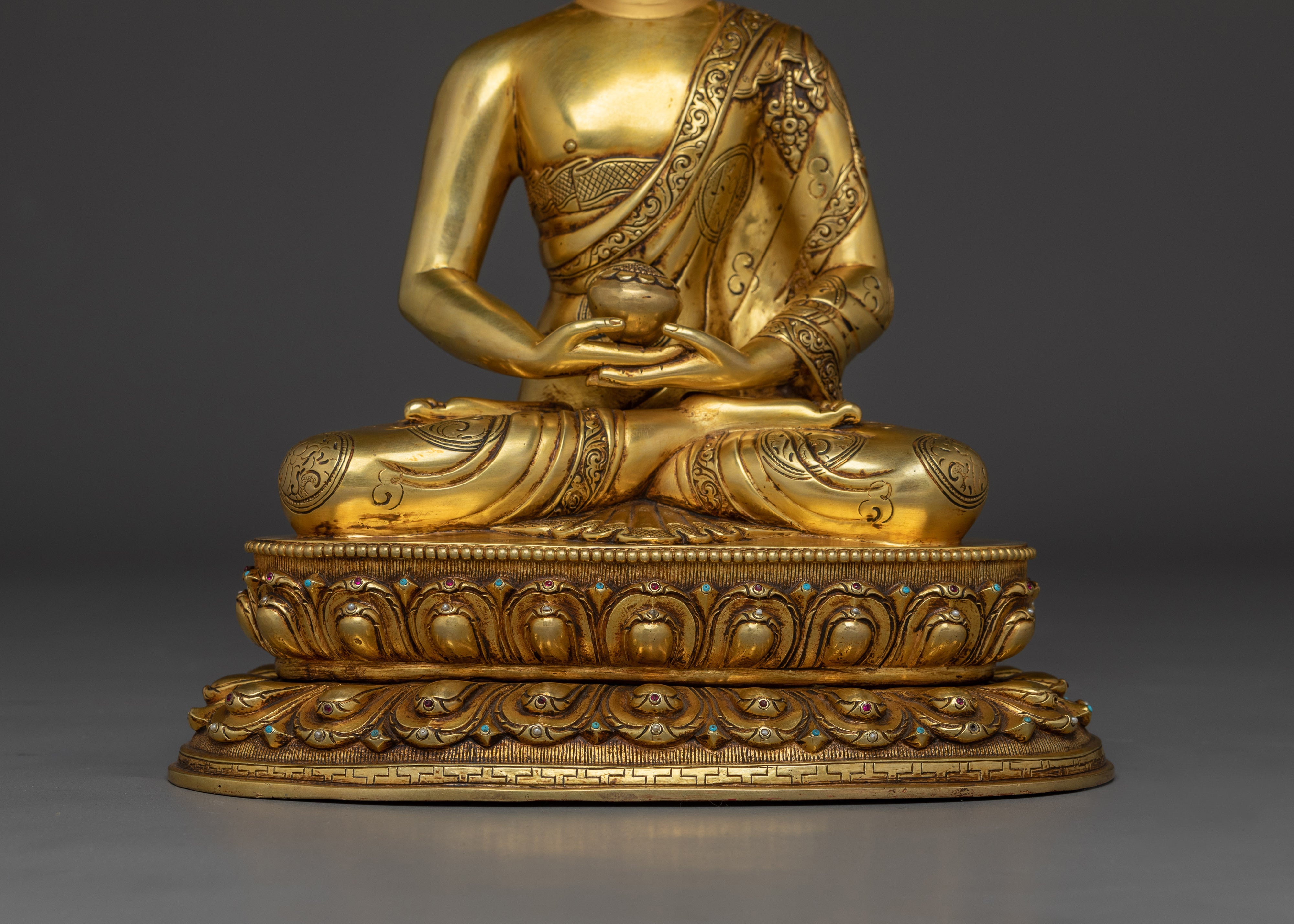 Sukhavati Ruler Amitabha Buddha Sculpture | Altar Decor for Meditation