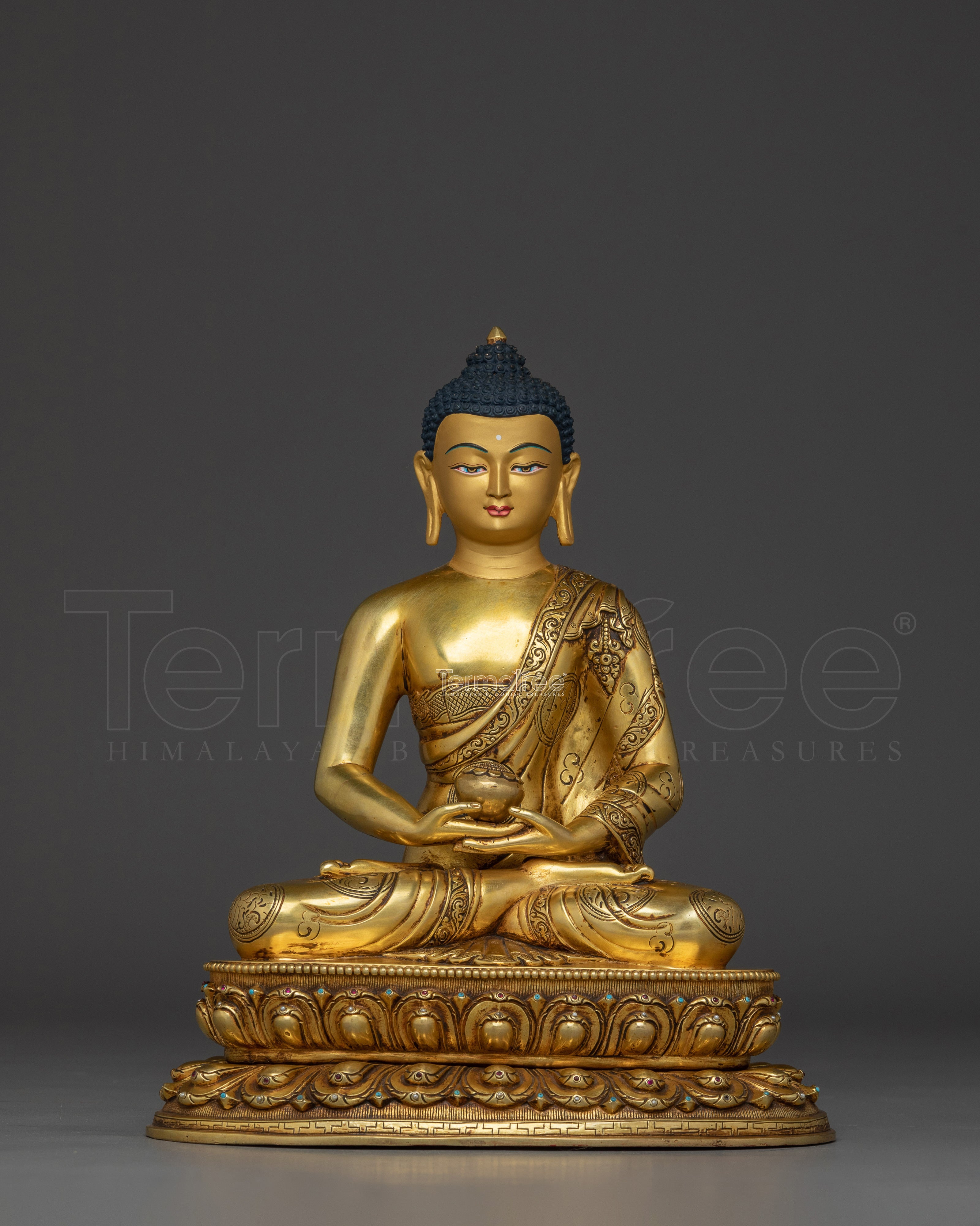Sukhavati Ruler Amitabha Buddha Sculpture | Altar Decor for Meditation