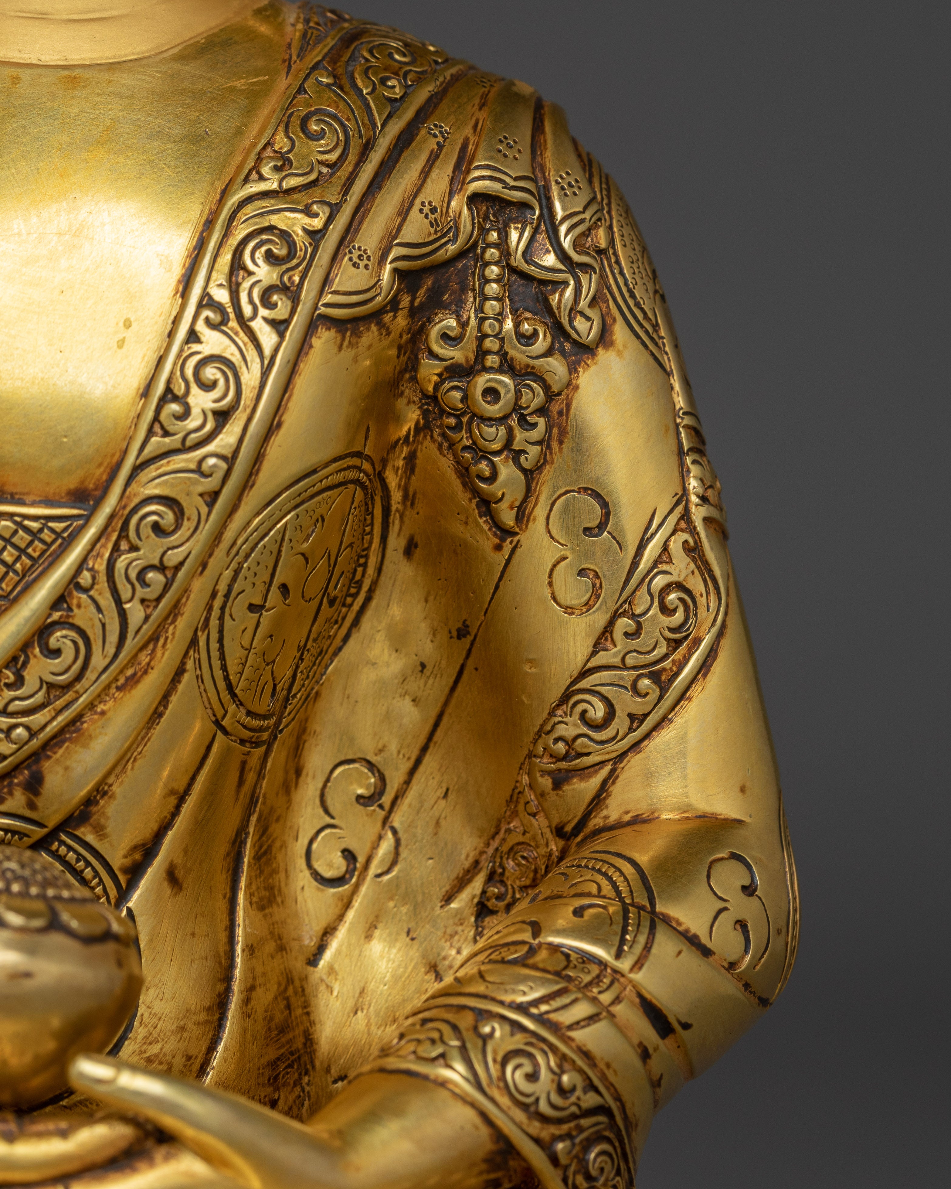Sukhavati Ruler Amitabha Buddha Sculpture | Altar Decor for Meditation