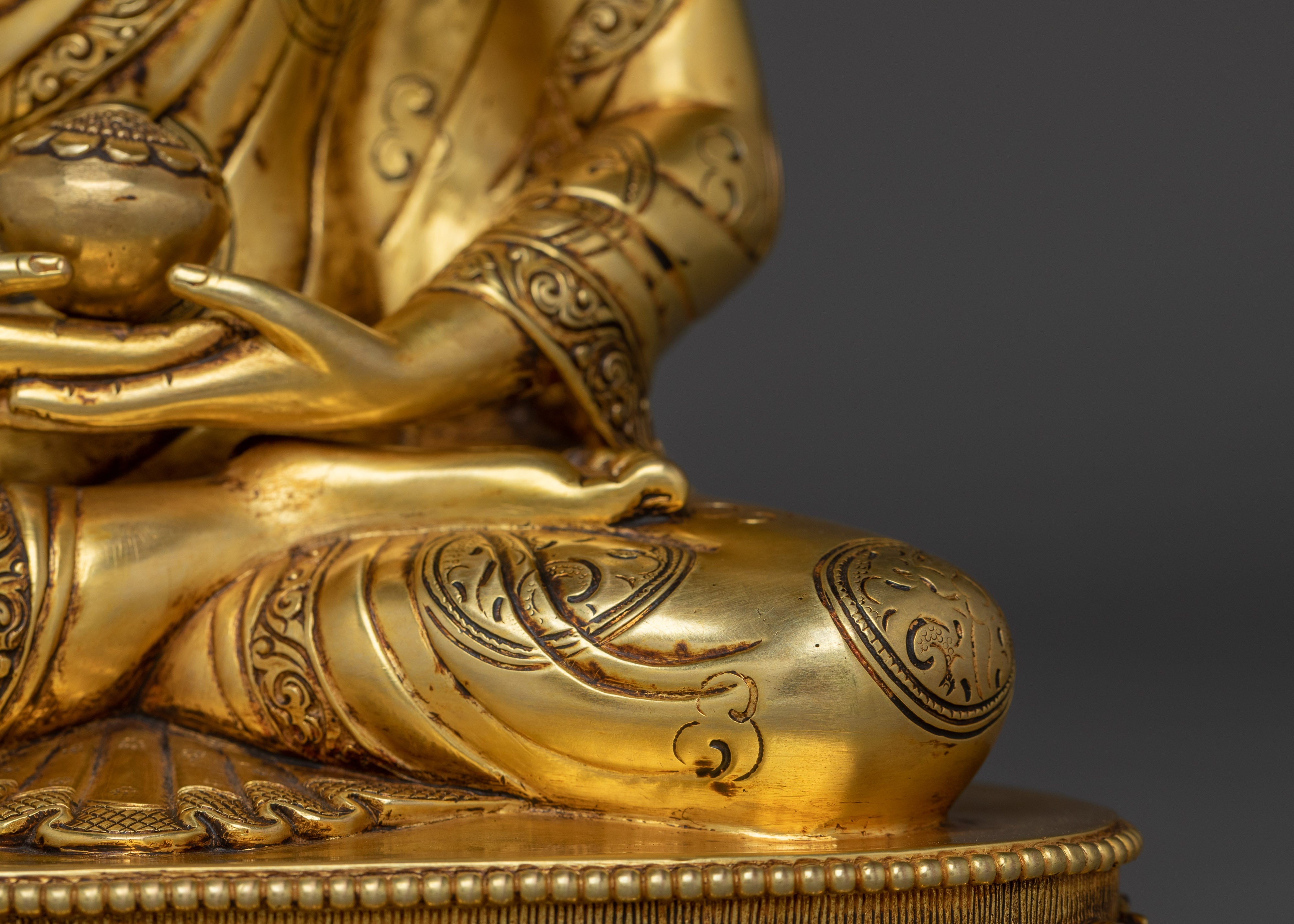 Sukhavati Ruler Amitabha Buddha Sculpture | Altar Decor for Meditation