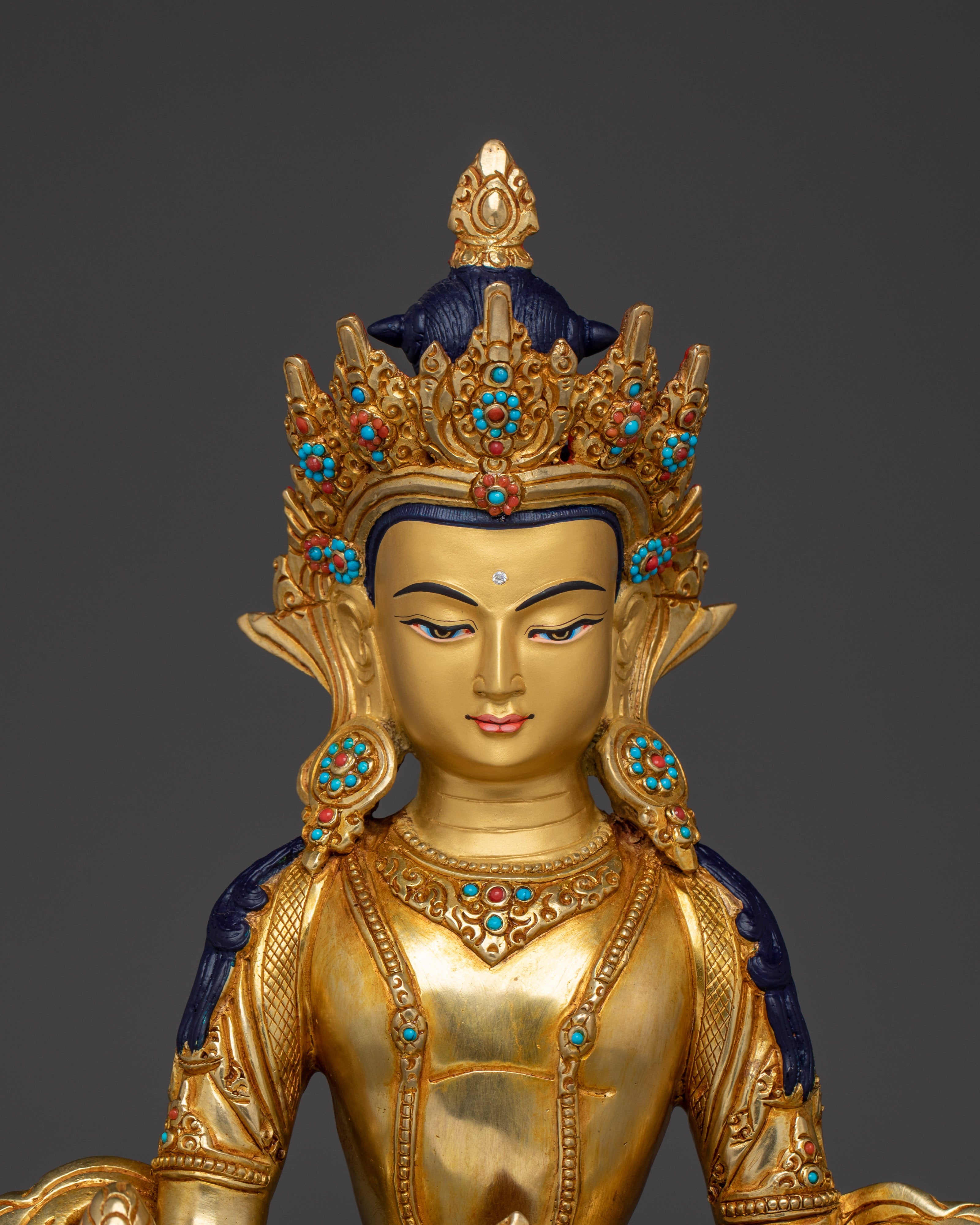 Enlightenment Symbol of Ksitigarbha Statue |  Buddhist Guardian Deity Sculpture