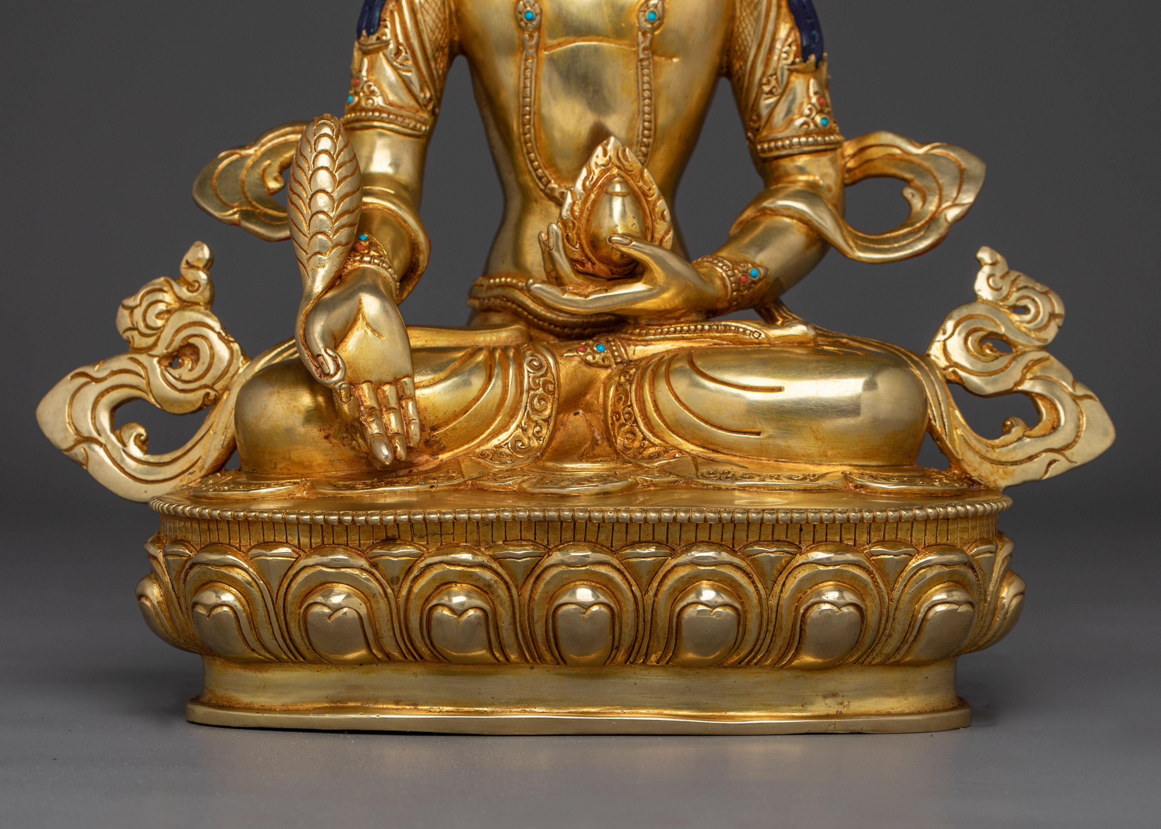 Enlightenment Symbol of Ksitigarbha Statue |  Buddhist Guardian Deity Sculpture