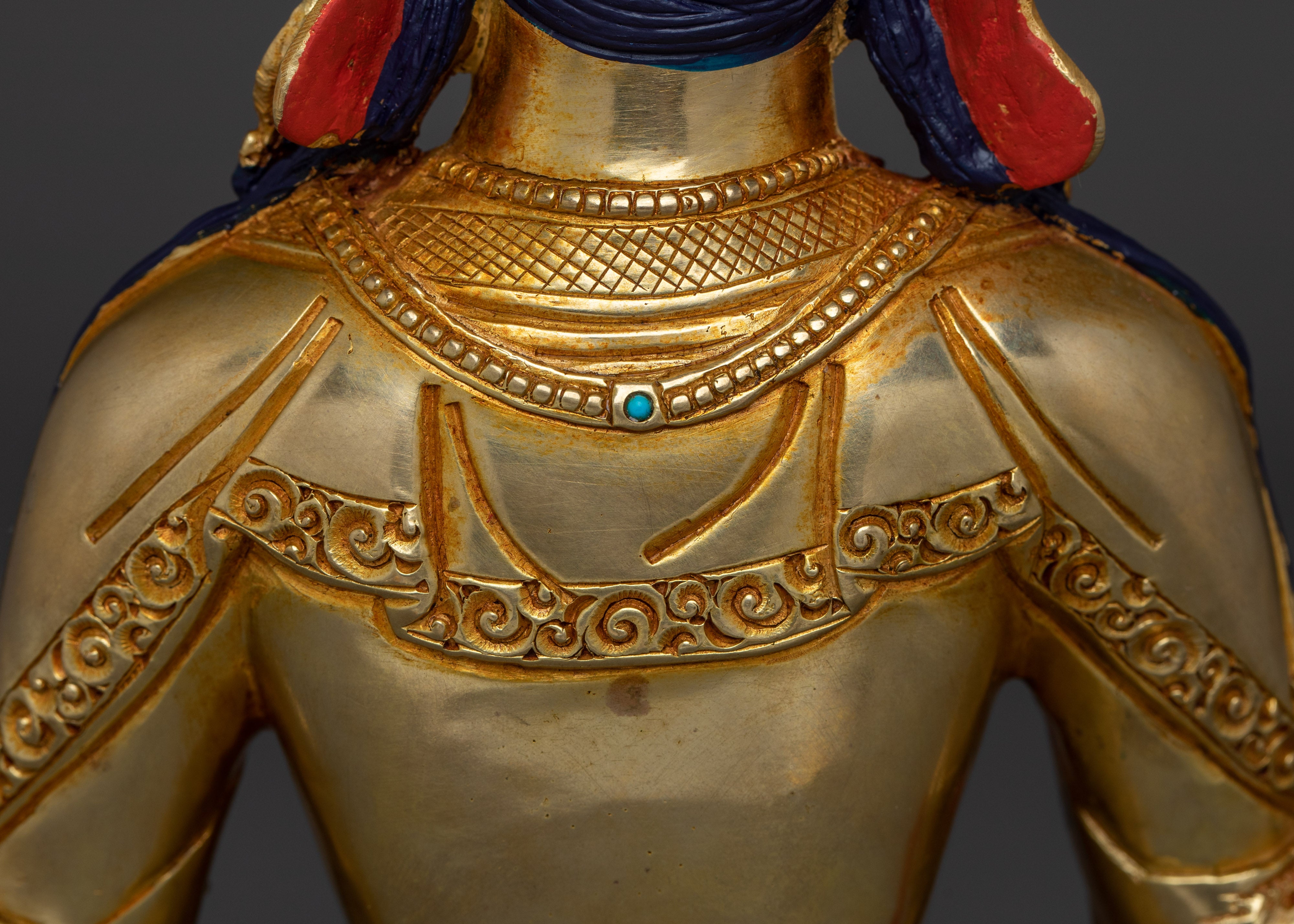 Enlightenment Symbol of Ksitigarbha Statue |  Buddhist Guardian Deity Sculpture