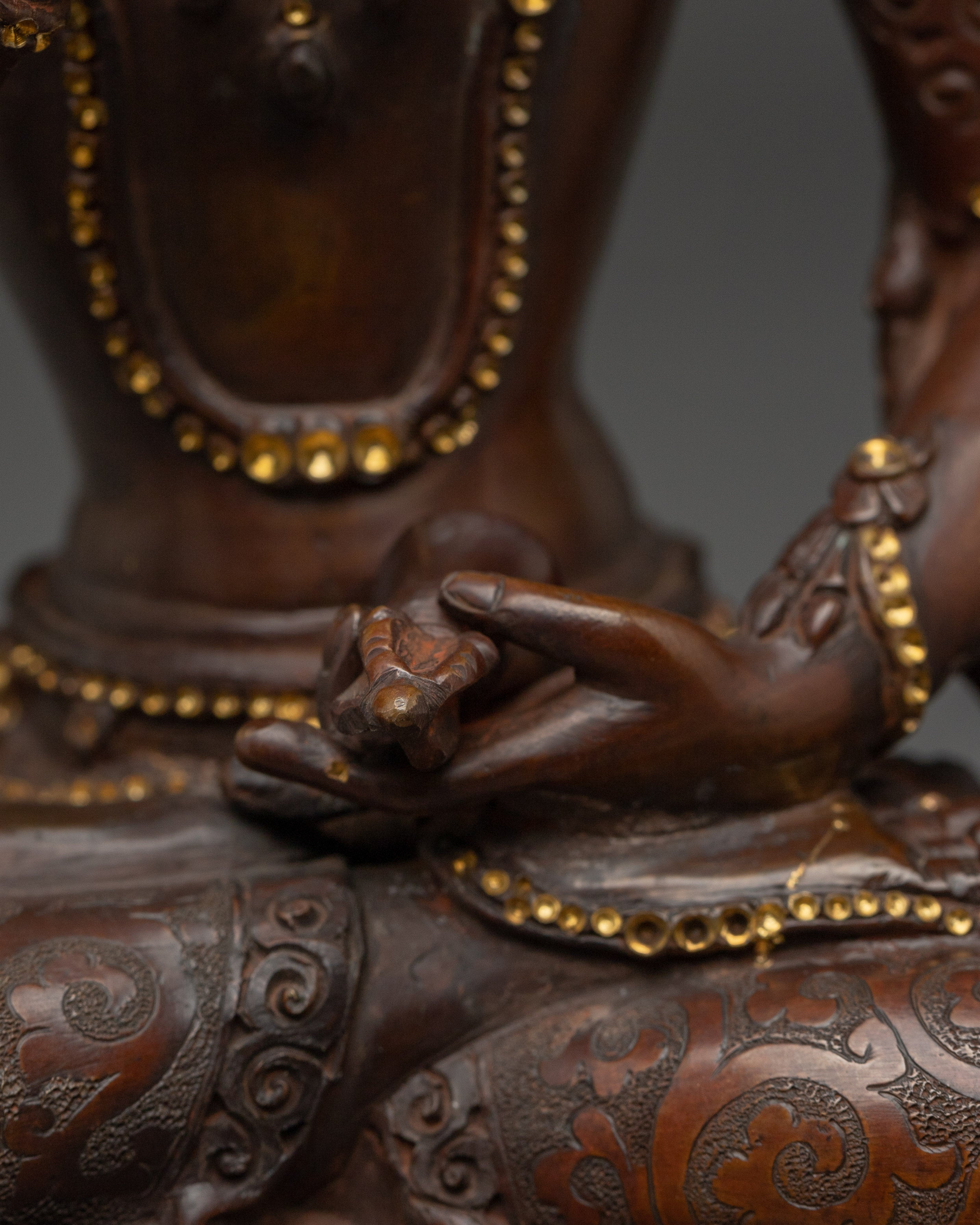Vajrasattva Oxidized Copper Statue for Dharma | Symbol of Purity and Enlightenment